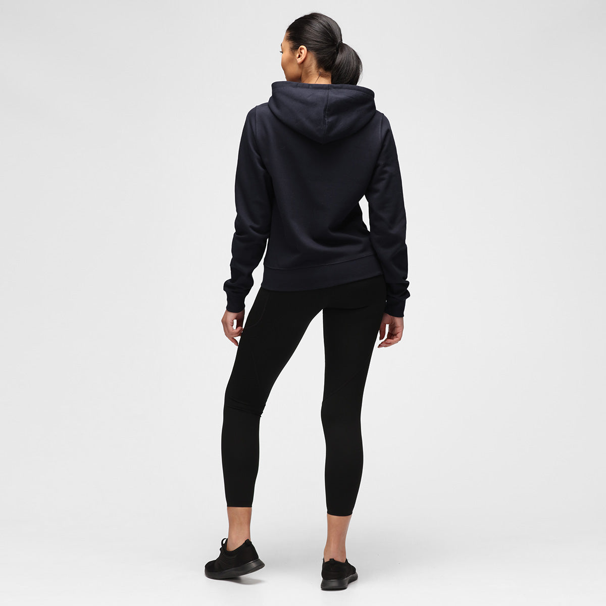 Navy Blue Diamond Pattern Women's Hoodie - Cozy & Stylish Pullover for Casual Wear, Lounge & Outdoor Activities