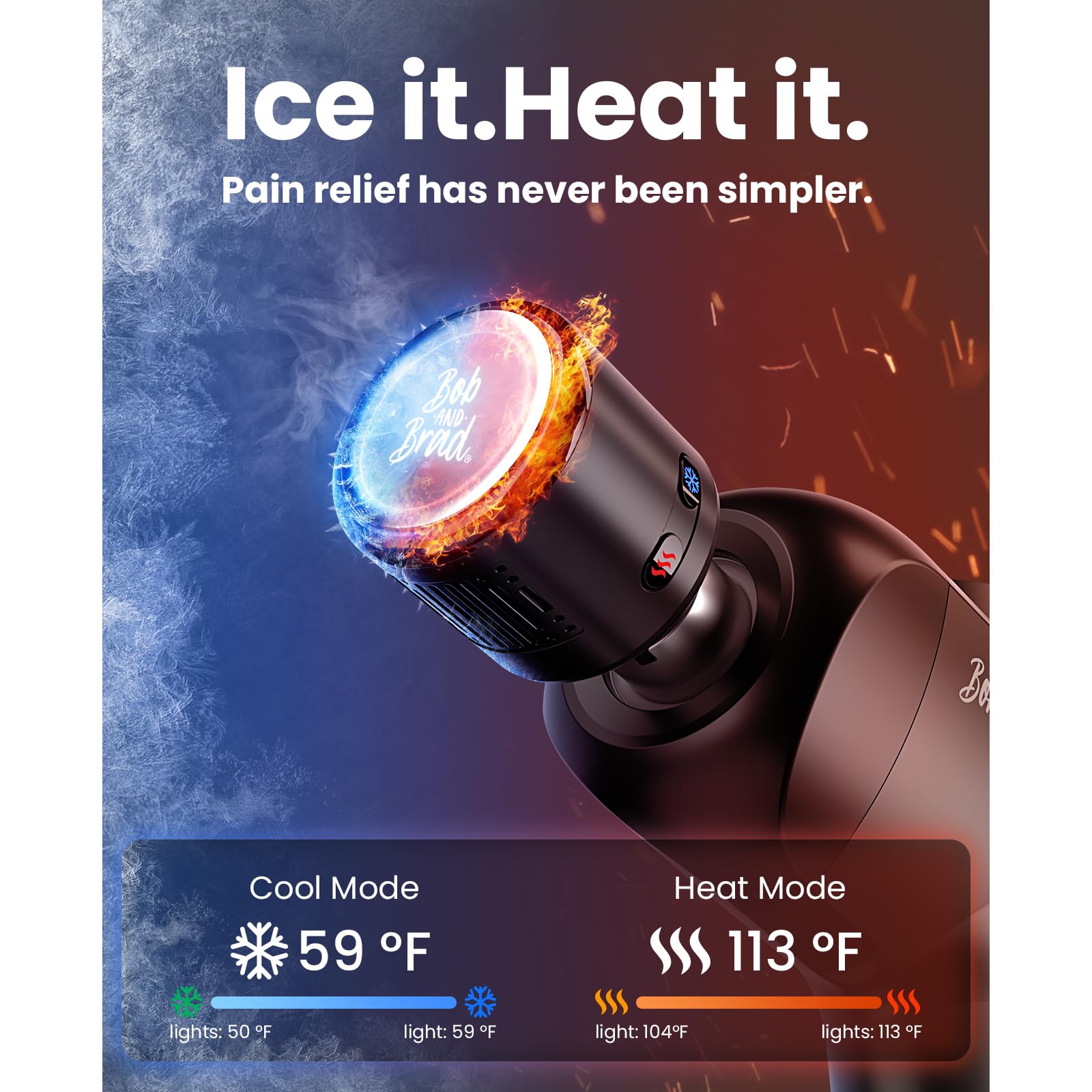 Bob and Brad X6 Pro Max Deep Tissue Massage Gun with Heating & Cooling Therapy - 6 Metal Attachments for Muscle Recovery - FSA/HSA Eligible Percussion Massager for Athletes, Back Pain Relief - Perfect for Post-Workout, Physical Therapy & Home Use