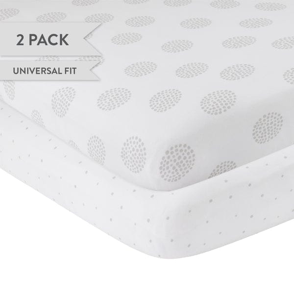 Elys & Co 2 Pack 100% Cotton Crib & Toddler Bed Sheets - Soft Breathable Nursery Bedding for Boys & Girls - Perfect for Daycare, Home Nursery & Travel