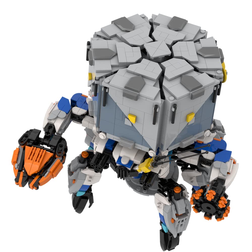 Zero-Dawn Machine Shell-Walker Building Toy Set (1690 Pcs) - Compatible with Lego Tallneck, MOC Collectible Model for Kids & Adults - Perfect for Gaming Fans & Horizon Forbidden West Enthusiasts - Great for Display, Collection and Creative Play
