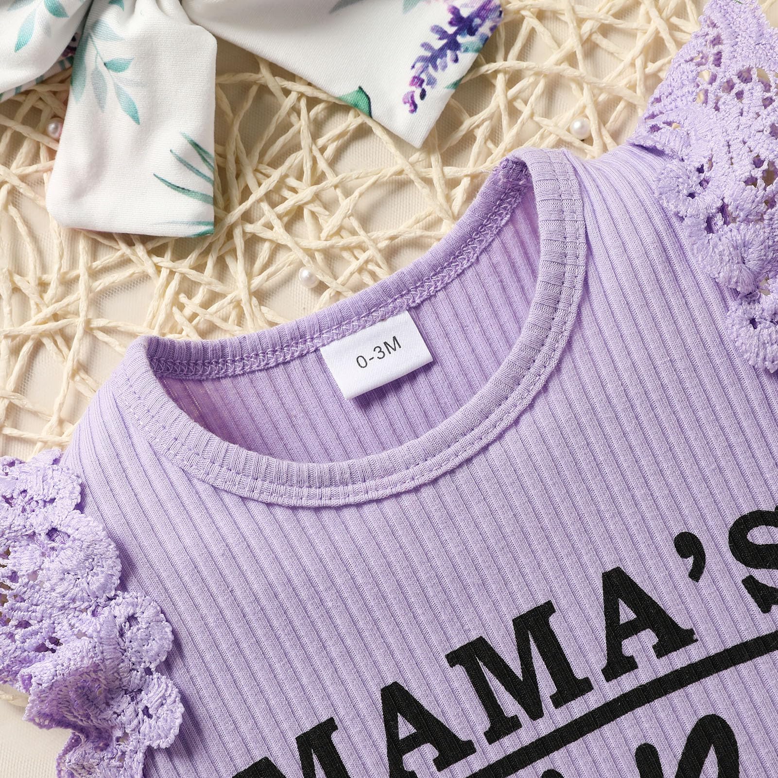 Newborn Baby Girl Clothes Set - Floral Ruffled Romper & Shorts Summer Outfit | Cute Infant Outfits for Photoshoots & Playtime