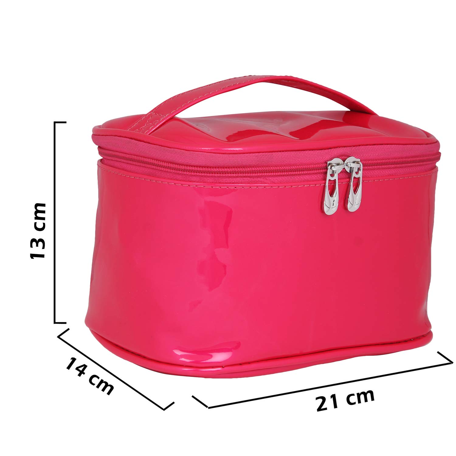 Fclues STORE Multifunctional Travel Cosmetic Bag - Pink Makeup Organizer Case for Women | Portable Grooming Kit Storage | Perfect for Airplane, Vacation & Daily Use