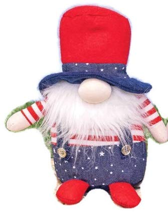 Uncle Sam Patriotic Garden Gnome with Red Hat - Perfect for 4th of July Decorations, Patriotic Yard & Home Decor