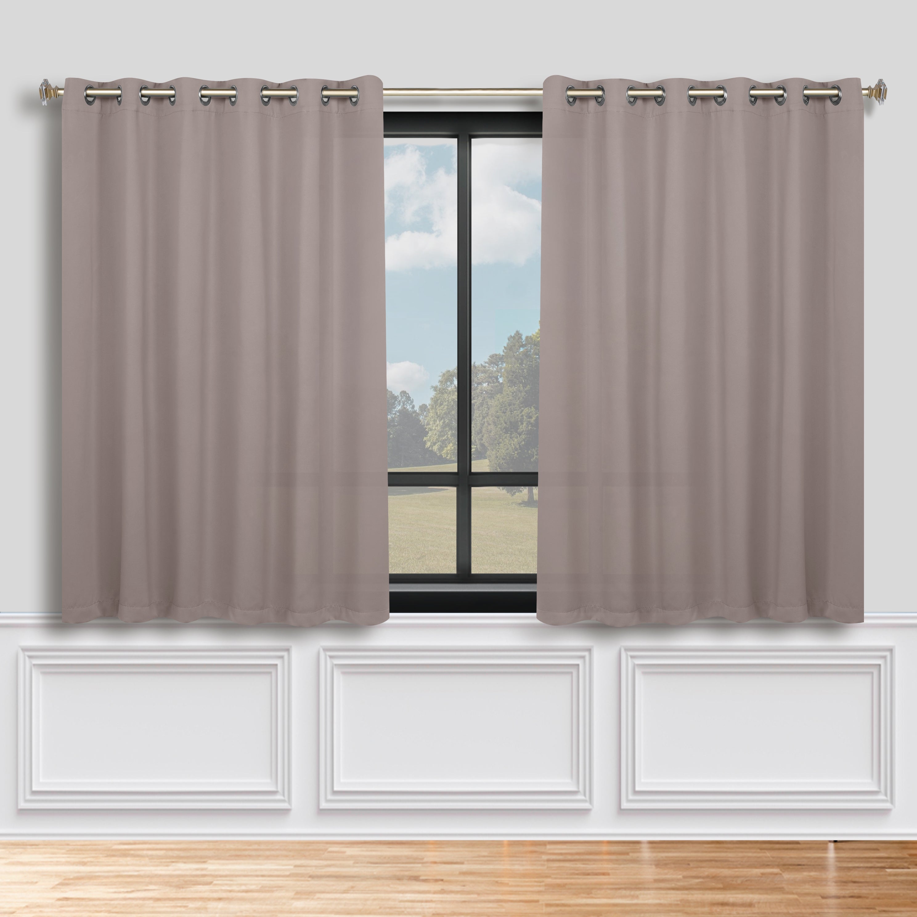 Machine Washable Blackout Curtains Set of 2 - Solid Color Room Darkening Window Treatments for Bedroom & Nursery - Blocks Light & Noise for Better Sleep