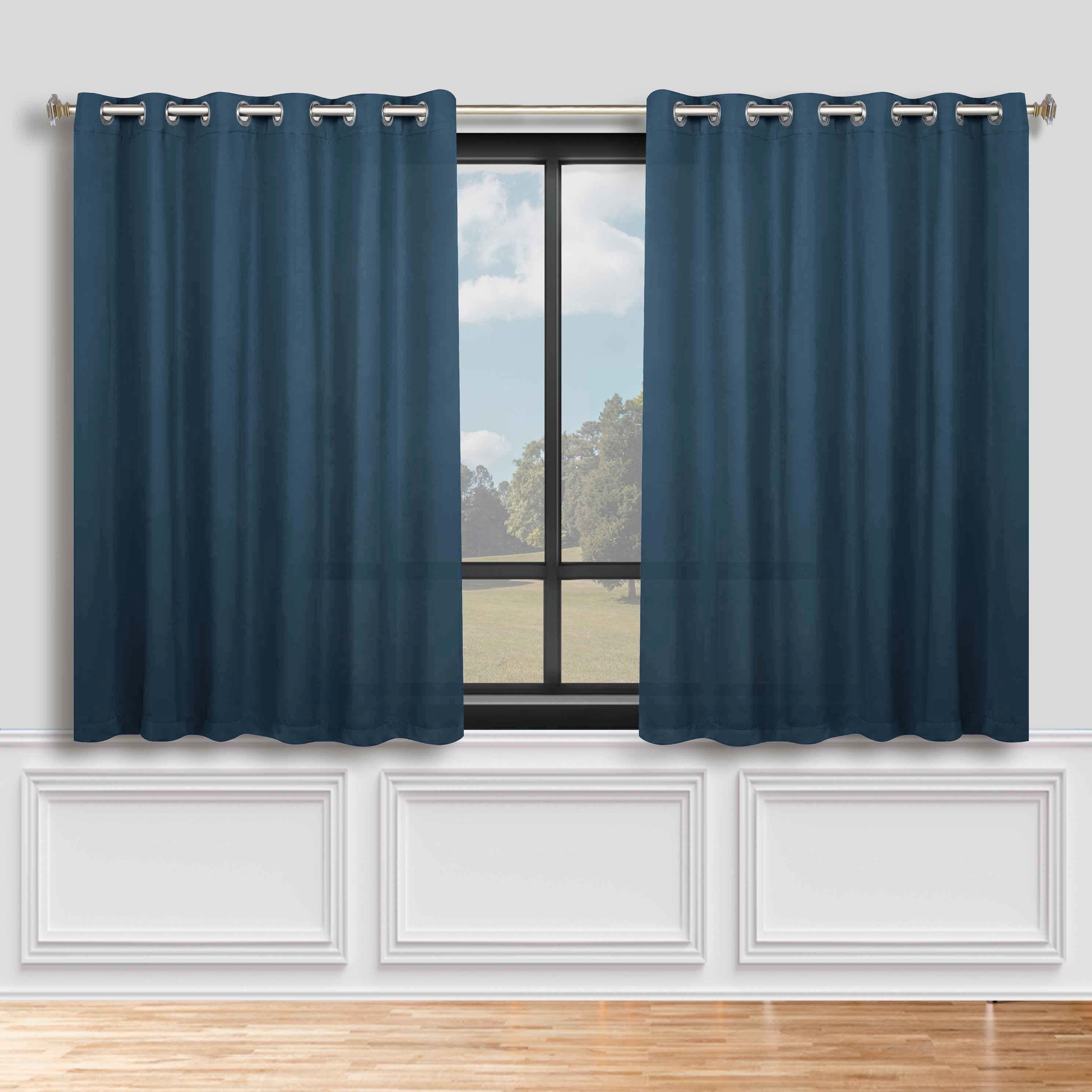 Machine Washable Blackout Curtains Set of 2 - Solid Color Room Darkening Window Treatments for Bedroom & Nursery - Blocks Light & Noise for Better Sleep