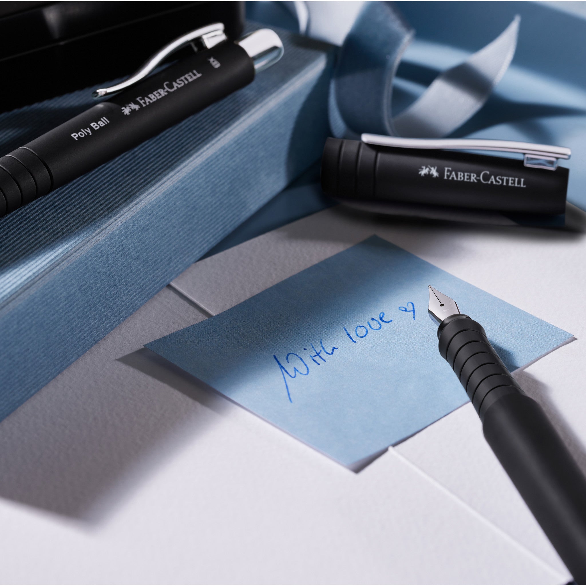 Premium Poly Fountain & Ballpoint Pen Gift Set - Elegant Black (#241050) - Perfect for Corporate Gifts, Graduation Presents & Executive Writing Instruments
