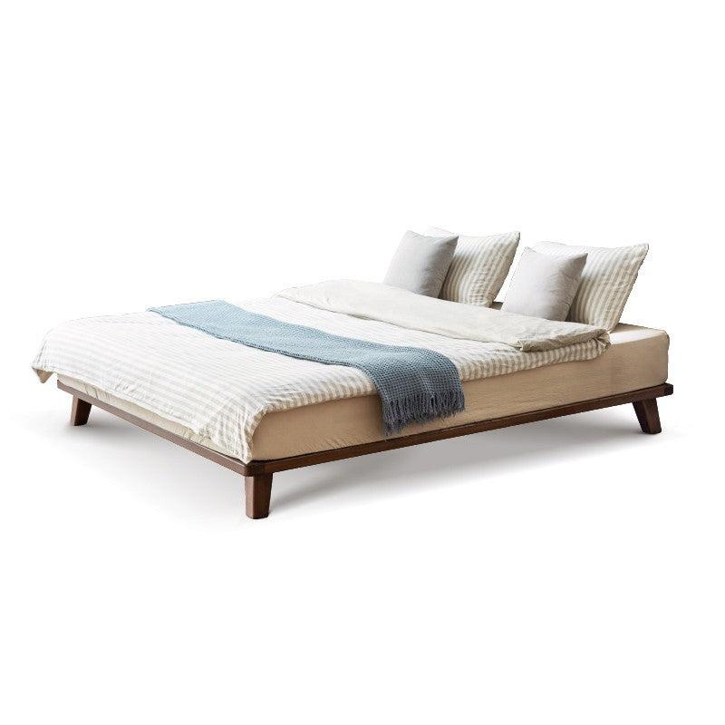 Walnut color Low bunk Platform Bed