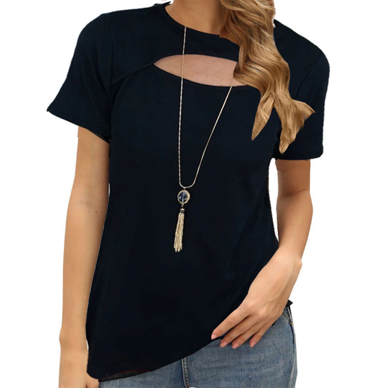 2XL Women's Plus Size Work Shirts - Navy Blue Graphic Tee Shirts Pack for Active Women | Casual Wear, Office Outfits & Everyday Comfort