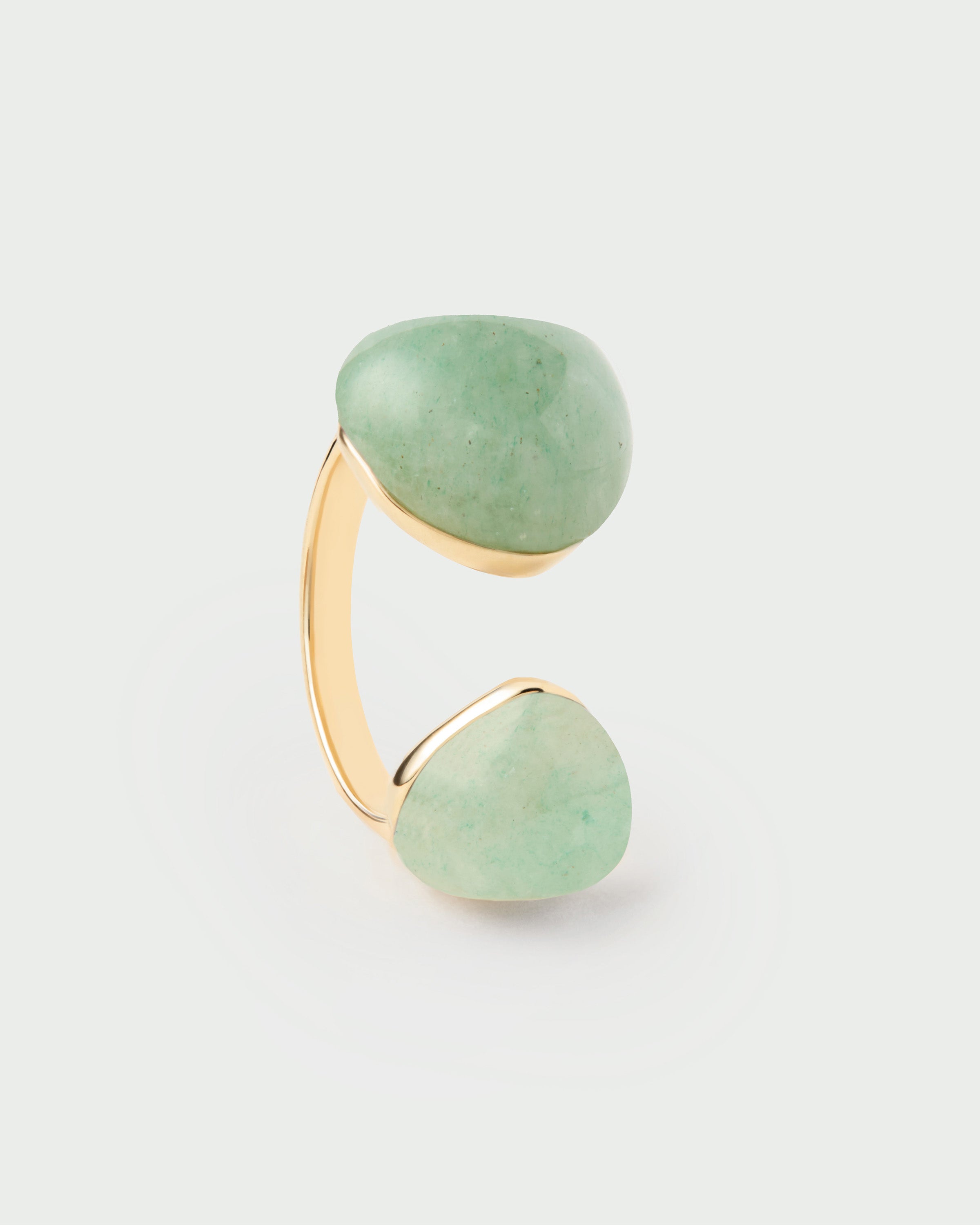 Green Aventurine Gravity Ring for Men & Women - Healing Crystal Jewelry for Stress Relief & Positive Energy - Perfect for Meditation, Yoga & Spiritual Gifts