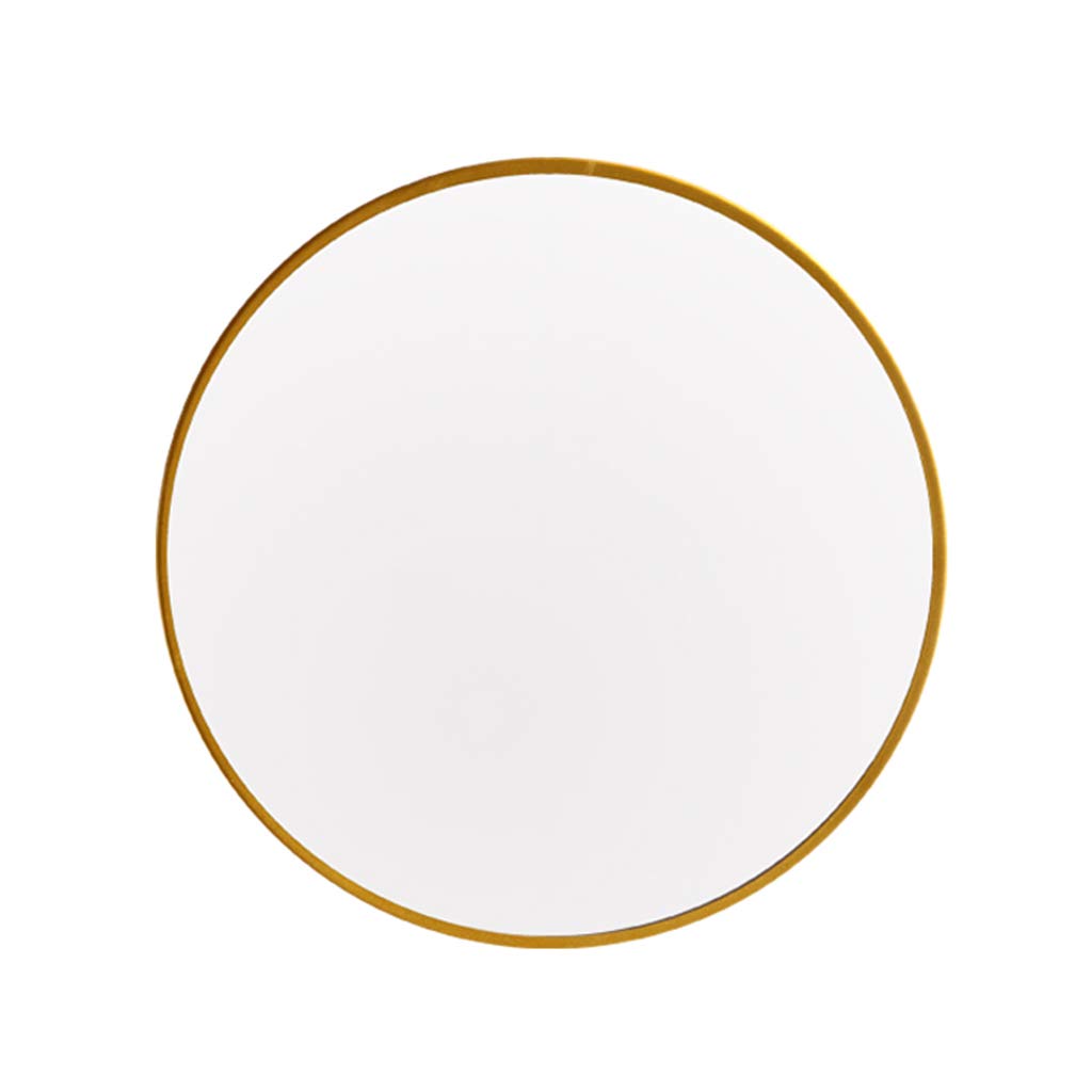 Nordic Style Round Wall Mirror - 50CM Gold Iron Art Hanging Mirror for Bathroom, Dressing Room & Jewelry Shop - Rustproof HD Decorative Mirror for Makeup, Clothing Store & Home Decor