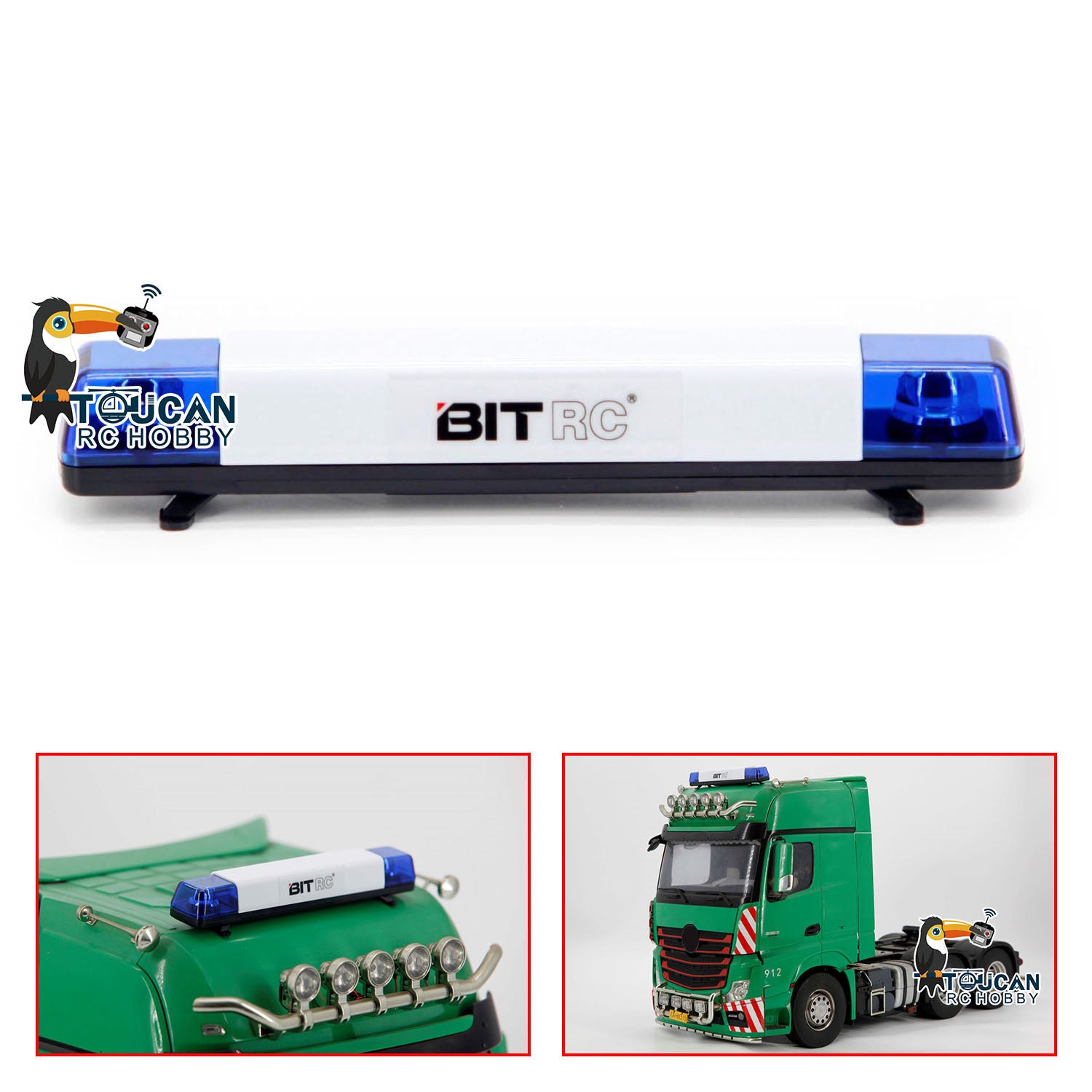 1/14 Scale RC Truck LED Cabin Warning Light - DIY Remote Control Electric Car Accessory for Hobby Models (Perfect for Off-Road Adventures & Nighttime Racing)