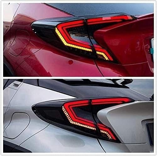 2018-2020 Toyota C-HR LED Tail Lights with Start-Up Animation - Blackout Smoke Rear Lamp Assembly for Enhanced Style & Night Visibility | Perfect for Car Upgrades & Night Driving Safety