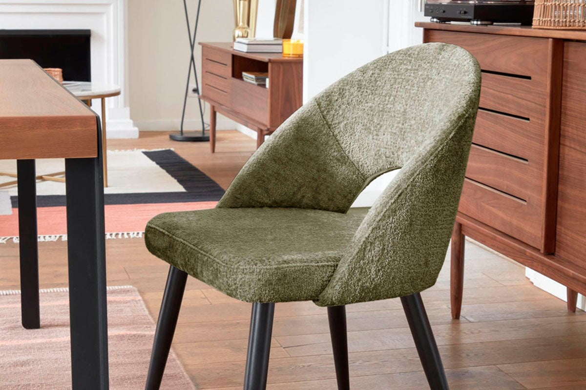 Como Mauai Chair - Soft Chenille Fabric Accent Chair for Living Room, Bedroom, or Office - Comfortable Modern Lounge Seating for Relaxing and Reading