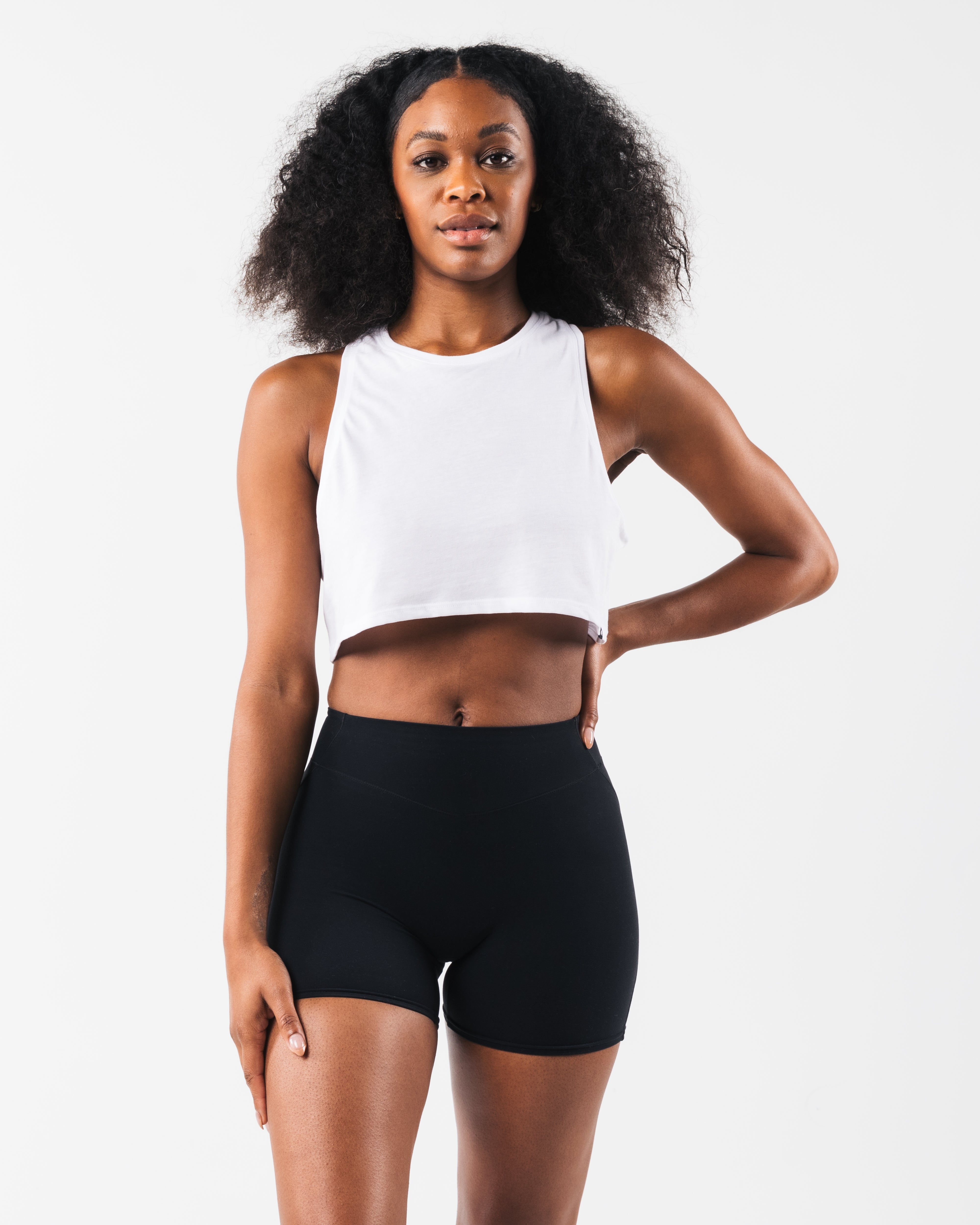 LDB Muscle Tank for Women - Soft Stretch Optic White Workout Top - Gym, Yoga & Casual Wear