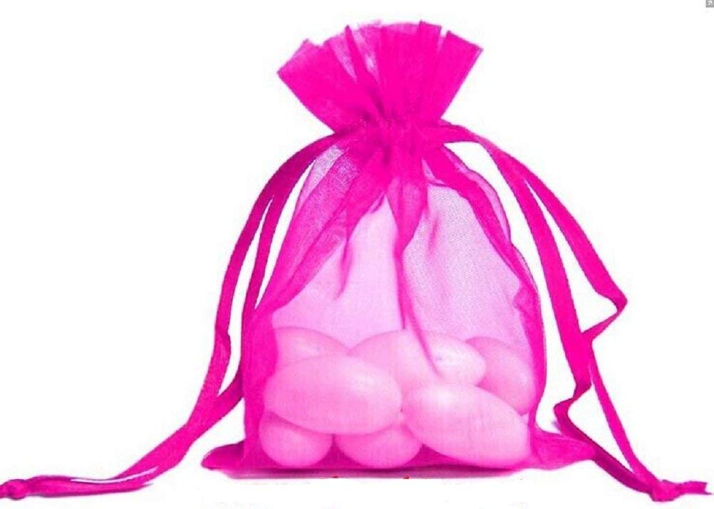 A&S Creavention® 100pcs Organza Drawstring Jewelry Pouches - Wedding Party Favor Bags, Gift Bags for Candy, Jewelry, Bridesmaid Gifts - Perfect for Baby Showers, Birthday Parties & Special Events