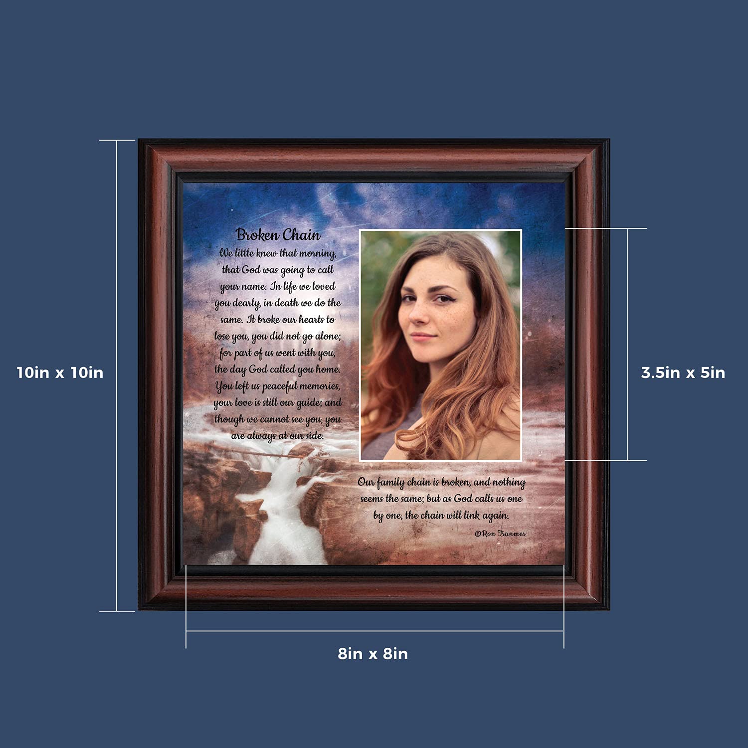 Broken Chain Memorial Frame - Sympathy Gift for Loved Ones | Home Décor & Remembrance
