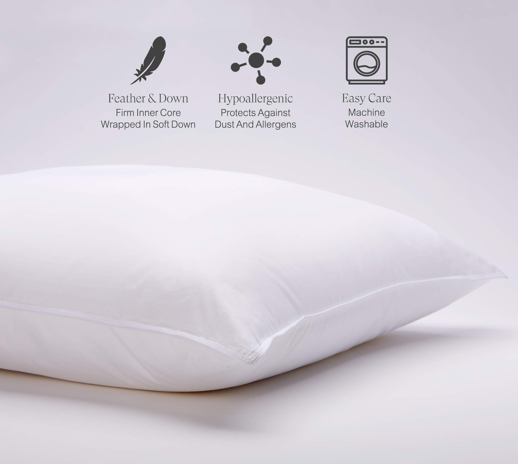 Sheraton Medium Support Feather & Down Pillow - Queen Size 20