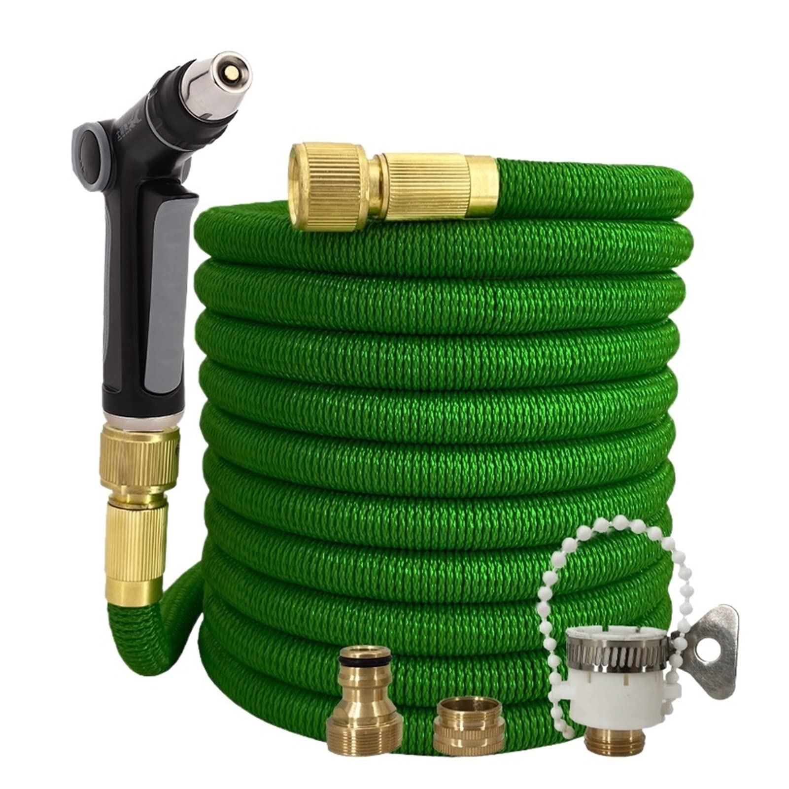 YKLL Heavy-Duty High Pressure Water Hose - 1/2'' Magic Expandable Garden Hose with Car Wash Nozzle - Lightweight, Wear-Resistant Latex Material for Car Washing, Gardening & Outdoor Cleaning (Hose Kit-8) - Perfect for Washing Cars, Watering Plants, and Home Cleaning Tasks