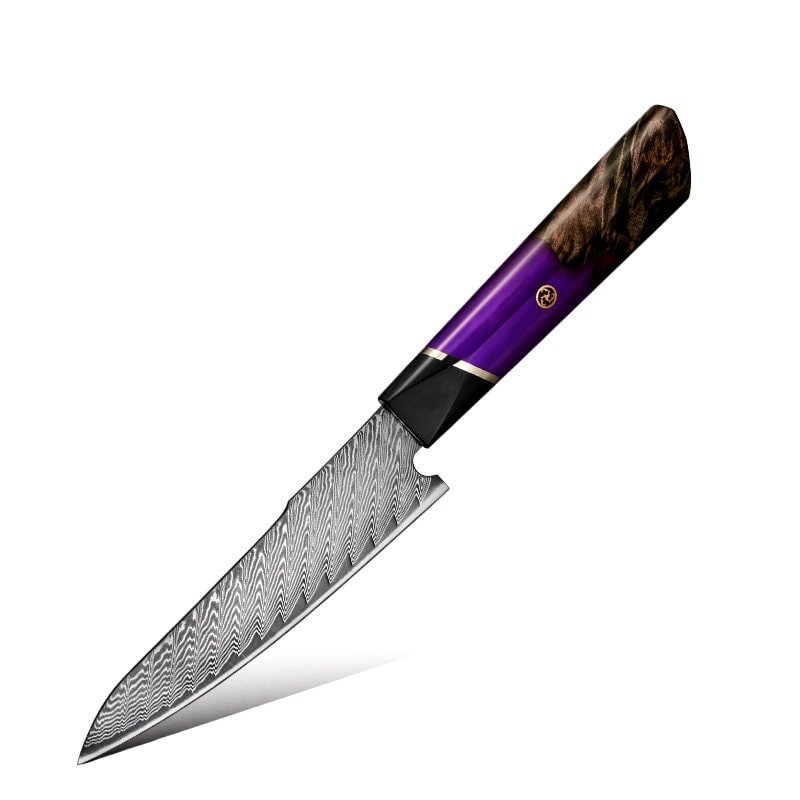 Premium VG10 Damascus Steel Knife Set with Exotic Burl Wood Handle - Professional Chef Knives for Cooking, Slicing & Food Preparation - Perfect for Home Kitchen & Outdoor Camping