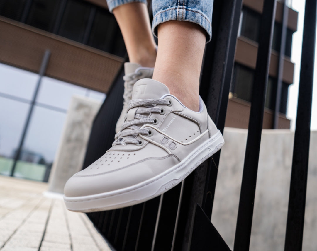 Barebarics Arise Barefoot Sneakers for Women & Men - Light Grey Minimalist Shoes for Running, Walking & Gym Workouts