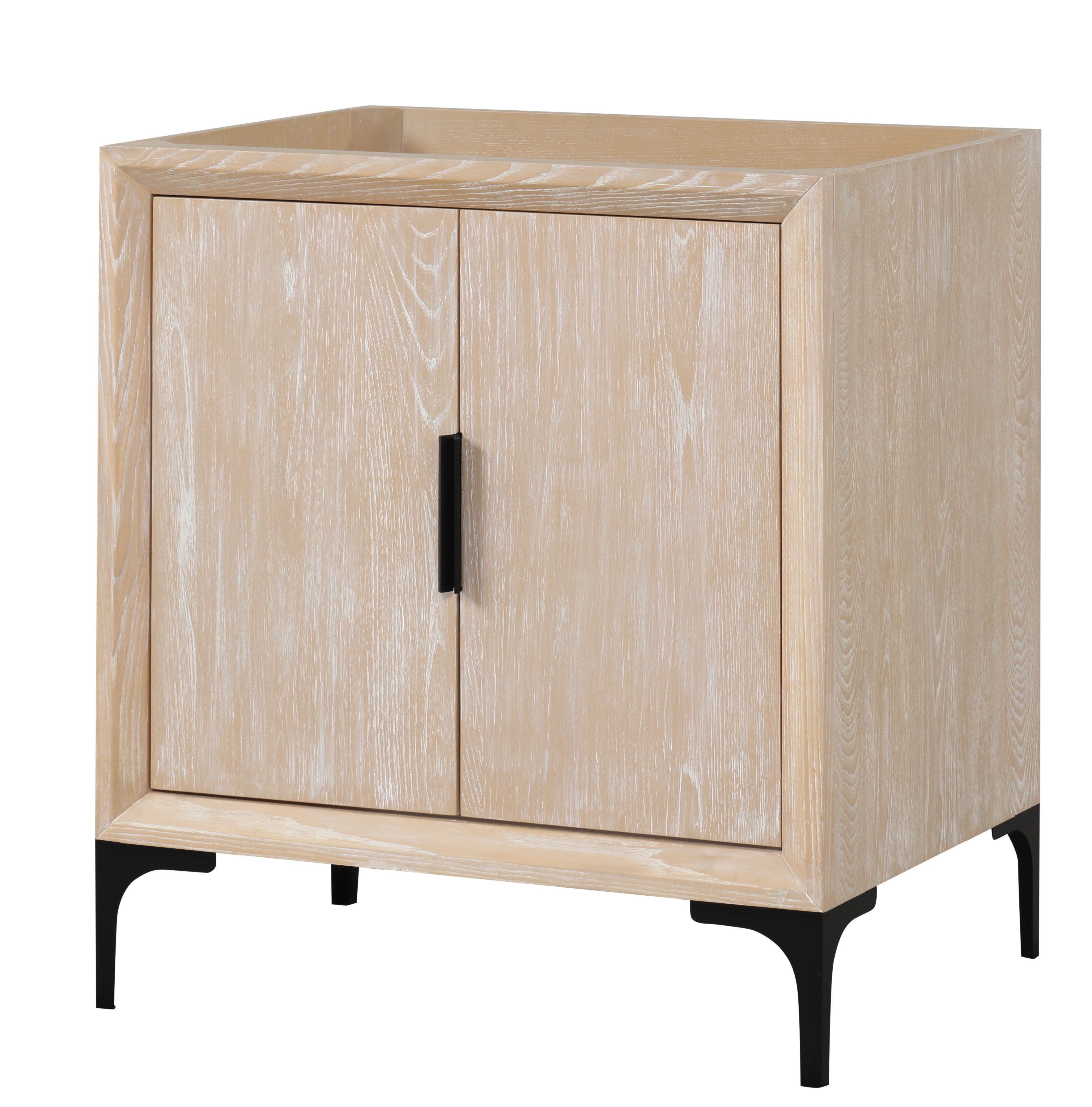 Whitewashed Ash 29.5 Inch Bathroom Vanity with Sink - Modern Farmhouse Style for Bathroom Remodel & Home Decor (Perfect for Small Spaces & Powder Rooms)