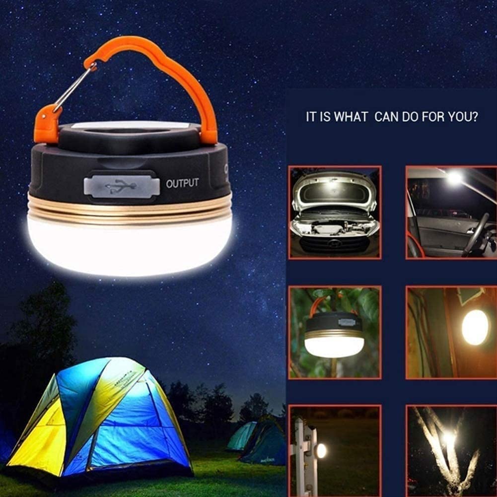 USB Rechargeable LED Camping Lantern - Waterproof Mini Flashlight & Tent Light for Outdoor Adventures, Hiking, Backpacking, Emergency, Garden, Patio, and Power Outages