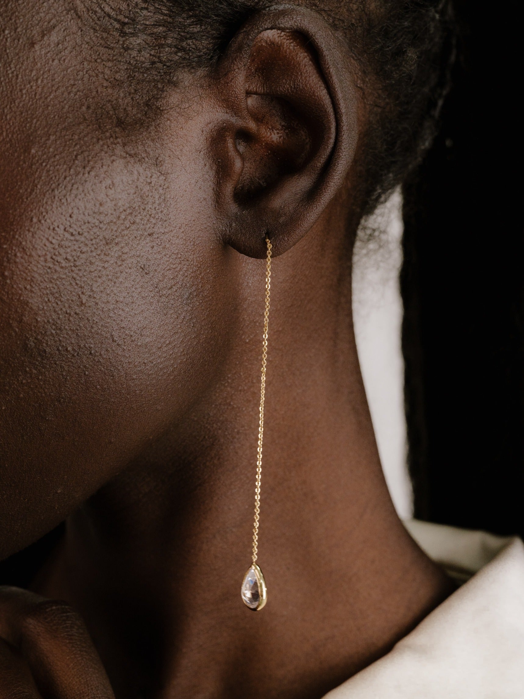 Dainty Chain and Crystal Dangle Earrings for Women - Elegant Minimalist Jewelry for Everyday Wear, Parties & Special Occasions