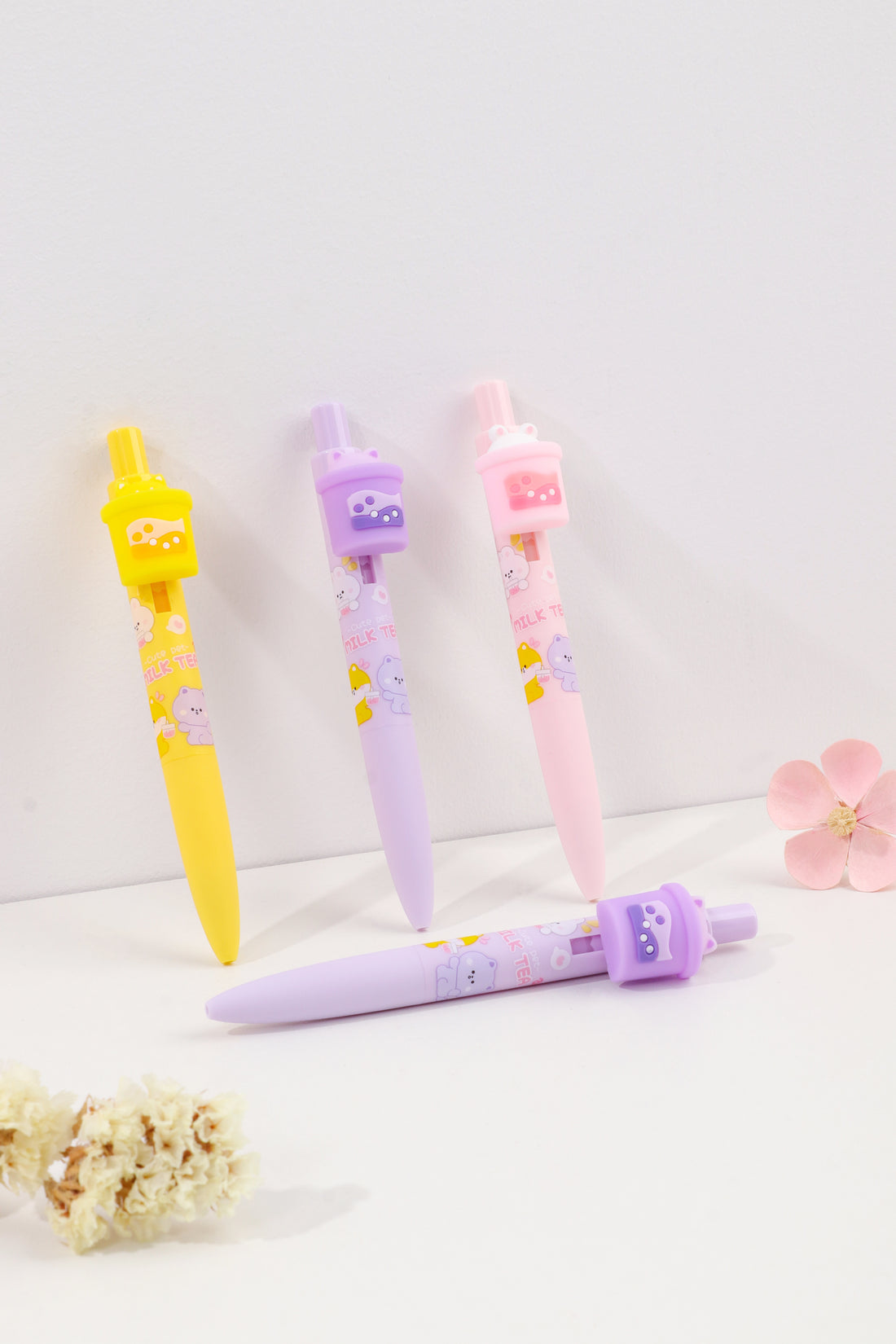 Boba Pet Retractable Gel Pen - Cute Kawaii Cat & Dog Design, Smooth Writing for School, Office & Journaling - Perfect Gift for Students & Stationery Lovers
