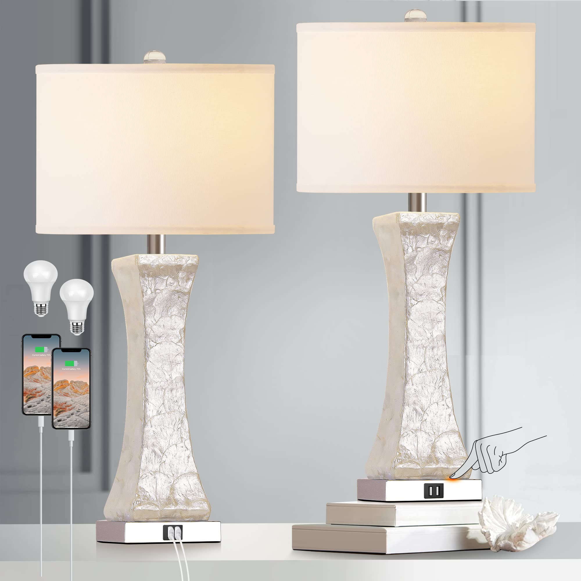 2-Pack Touch Control Table Lamps - 28