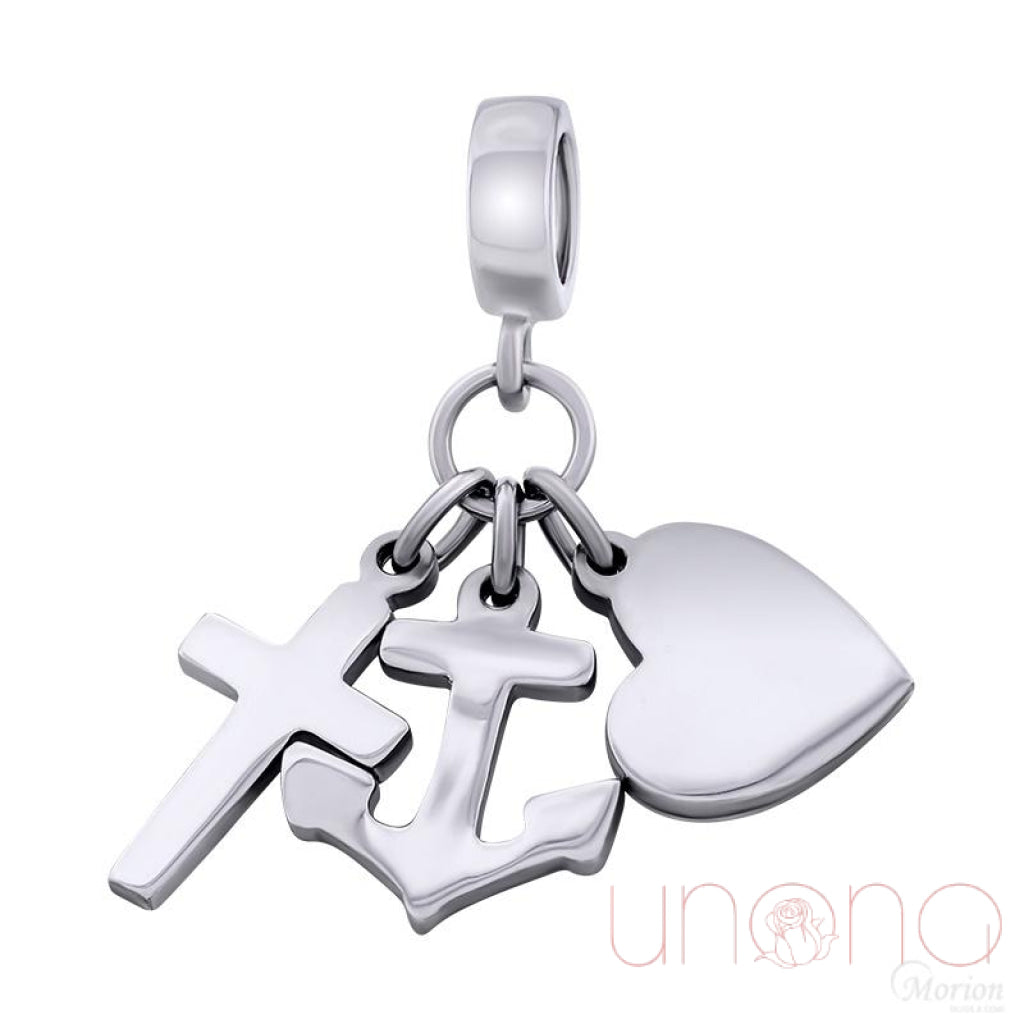 Faith Hope Love Pendant Necklace - Sterling Silver Inspirational Jewelry Gift for Women - Perfect for Daily Wear, Special Occasions & Meaningful Gifts