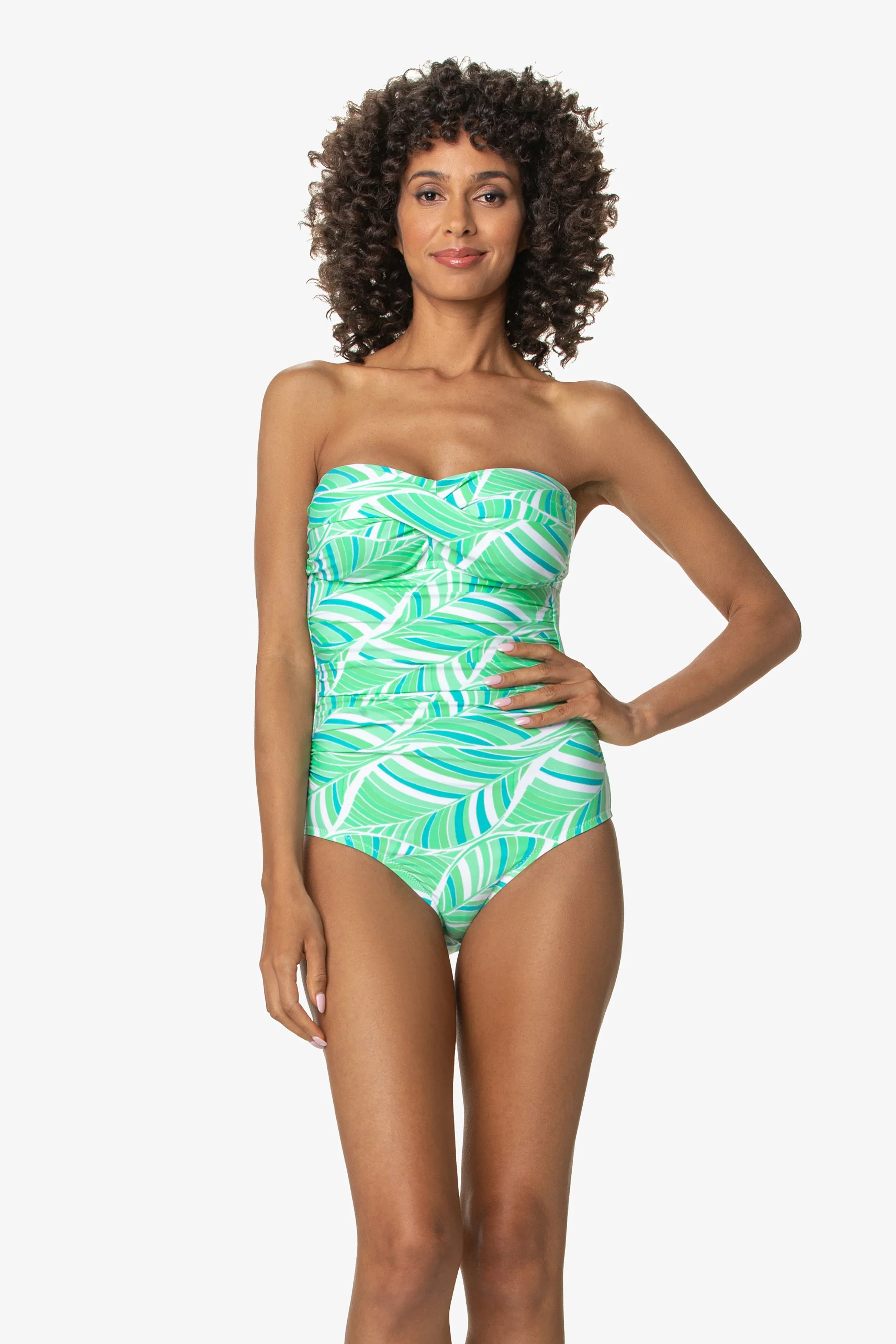 Hana Twist Bandeau One Piece Swimsuit - Sexy Monokini for Women, Summer Beach Vacation, Pool Party, and Tropical Getaway