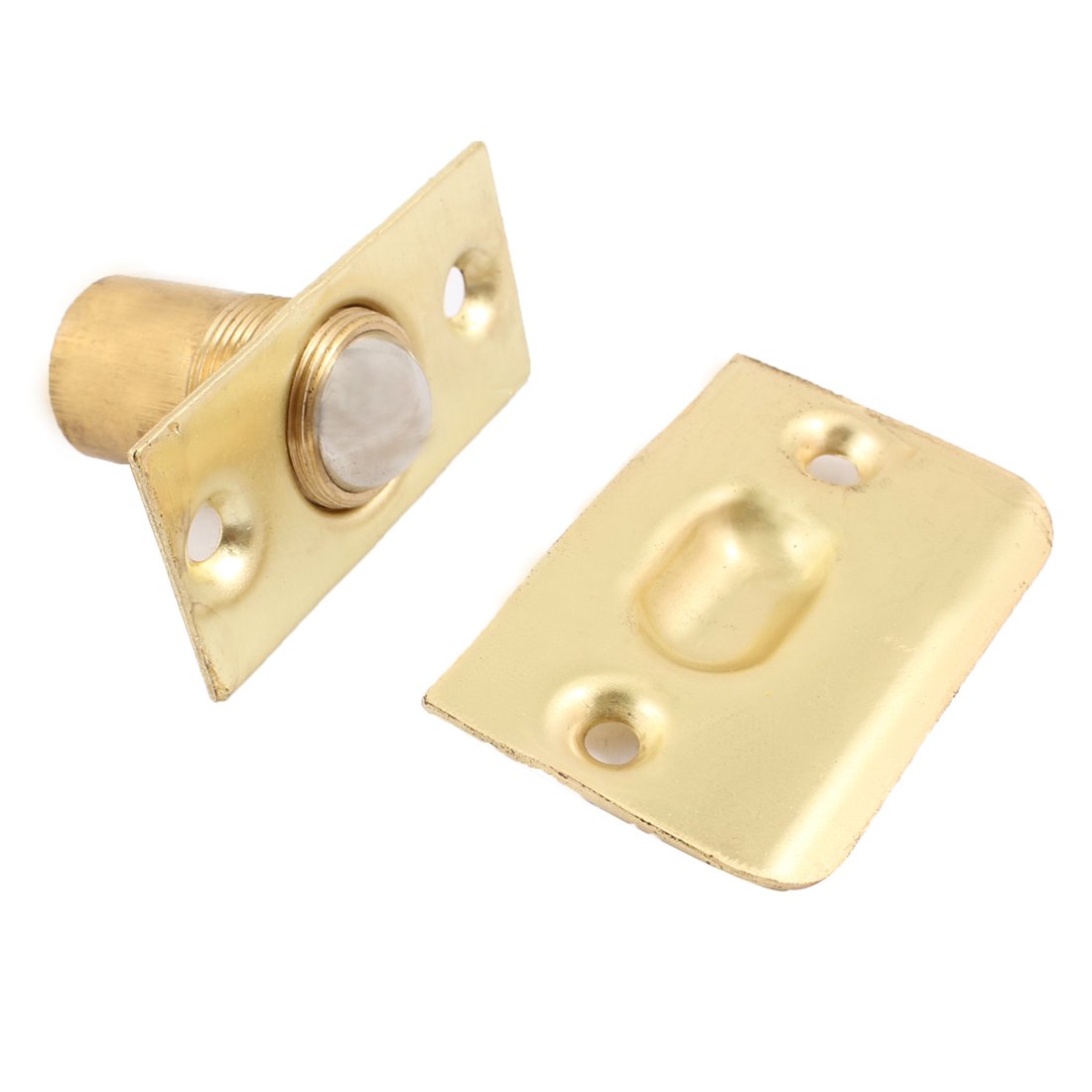 Gold Tone Ball Catch Latch for Closet Doors - Heavy Duty Hardware with 4 Screws - Perfect for Cabinet, Wardrobe and Sliding Door Applications
