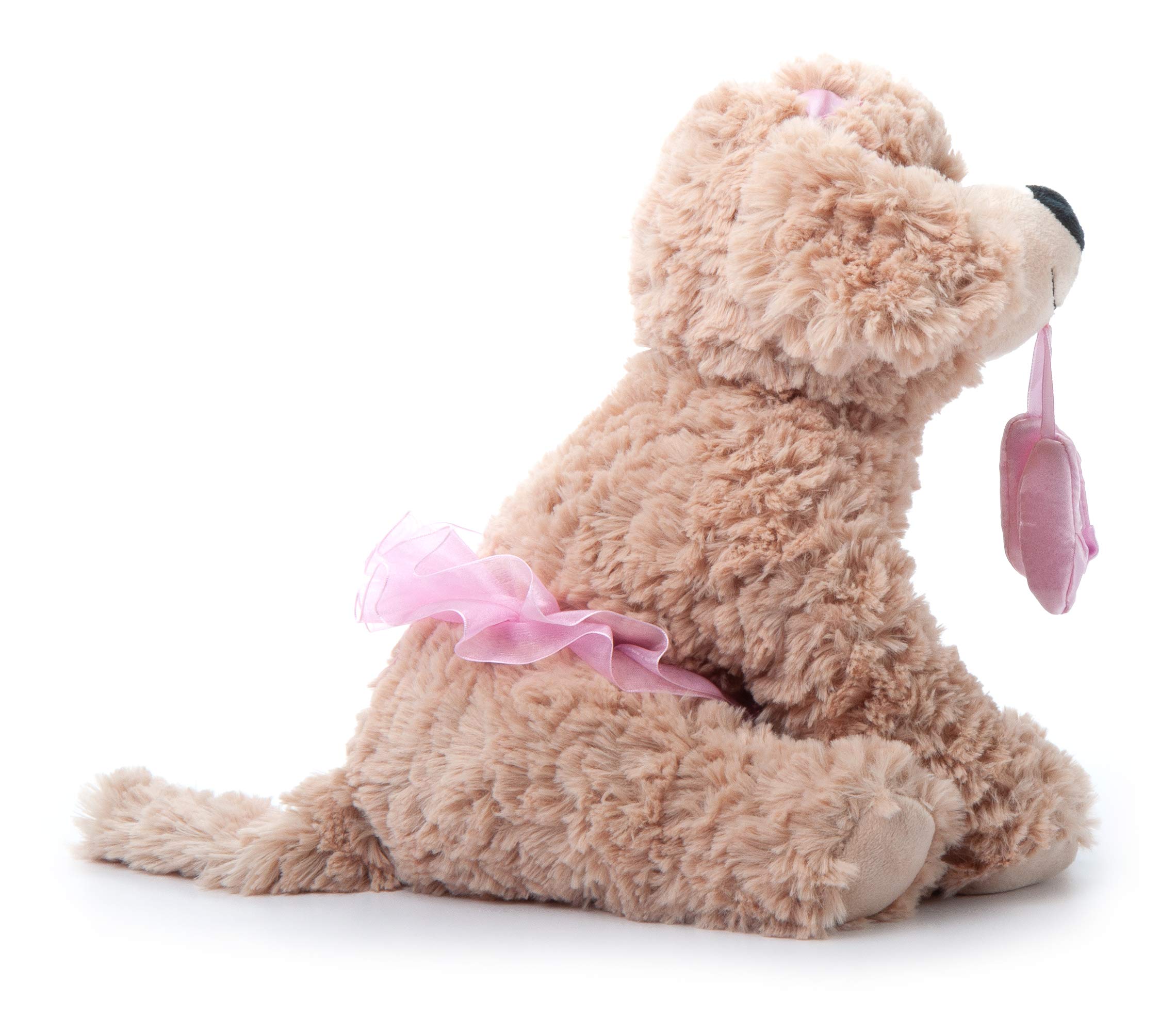 Cute Caramel Brown Scruffy Dog Plush Toy - 10 Inch Stuffed Animal for Kids, Perfect Gift for Pet Lovers & Themed Parties (Petting Zoo, Ballerina Theme, Nursery Decor)