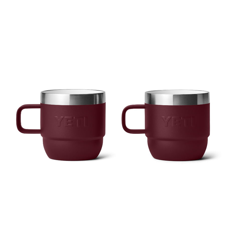 Rambler 6 oz Stackable Mugs (2 Pack) - Insulated Stainless Steel Camping Cups for Coffee, Tea & Outdoor Adventures - Perfect for Hiking, Picnics & Travel