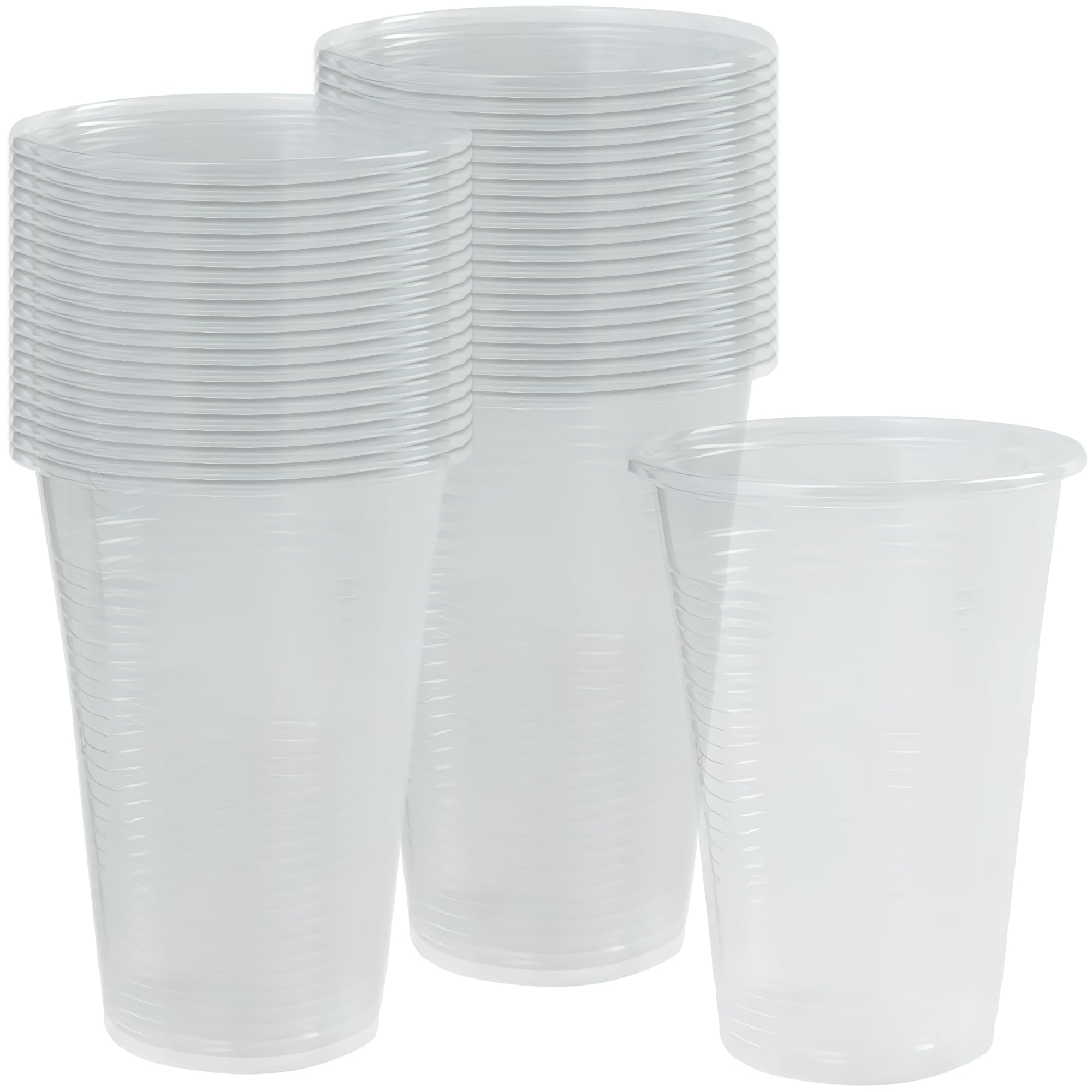 Premium Clear Plastic Cups - 10 oz (40 Pack) - Durable & Elegant Disposable Drinkware for Parties, Weddings, BBQs & Events - BPA-Free Shatterproof Cups for Cold Beverages, Cocktails & Iced Coffee
