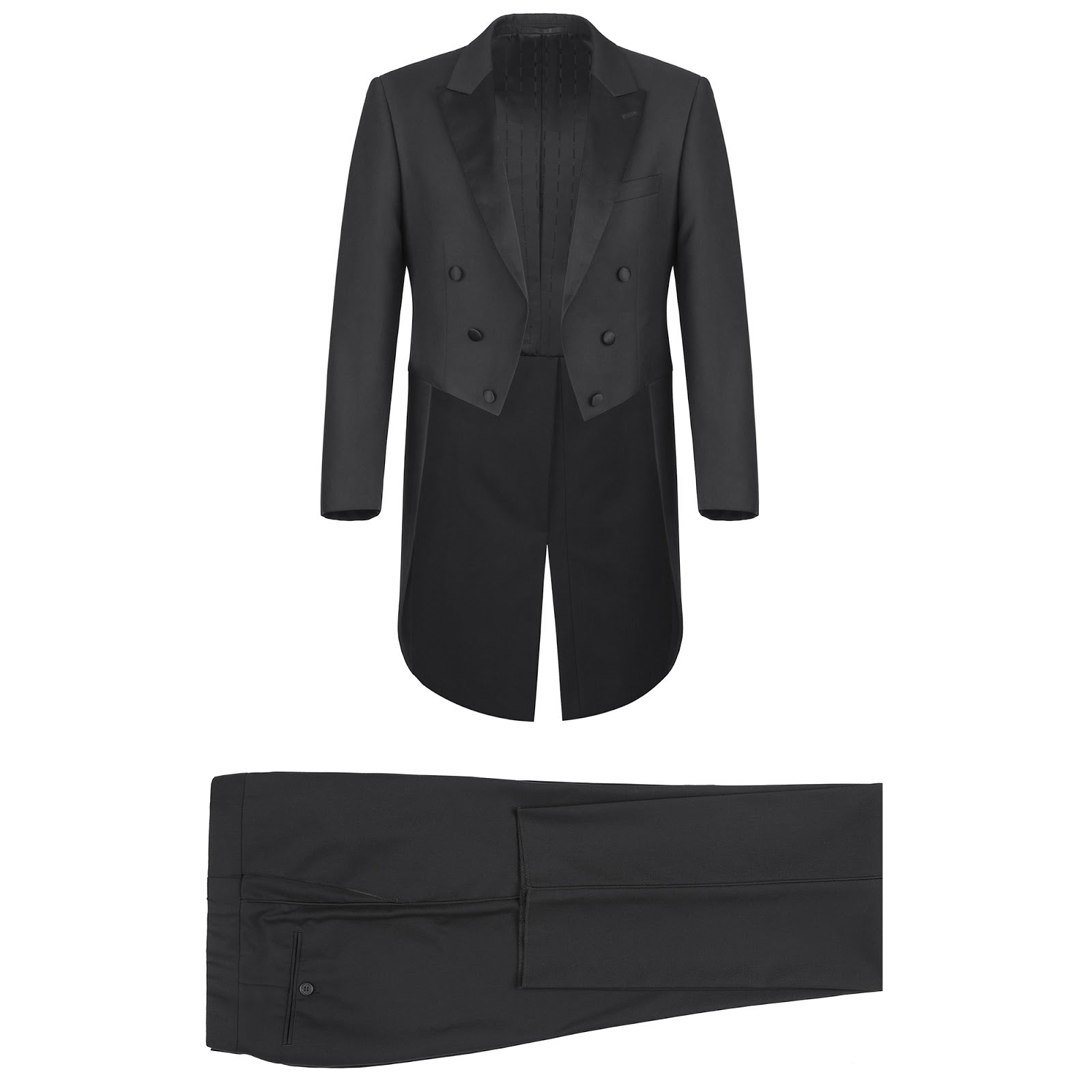 Alessandro Vitello by Renoir Classic Fit Tuxedo Suit with Peak Lapel - Formal Black Dress Suit for Weddings, Galas & Special Occasions