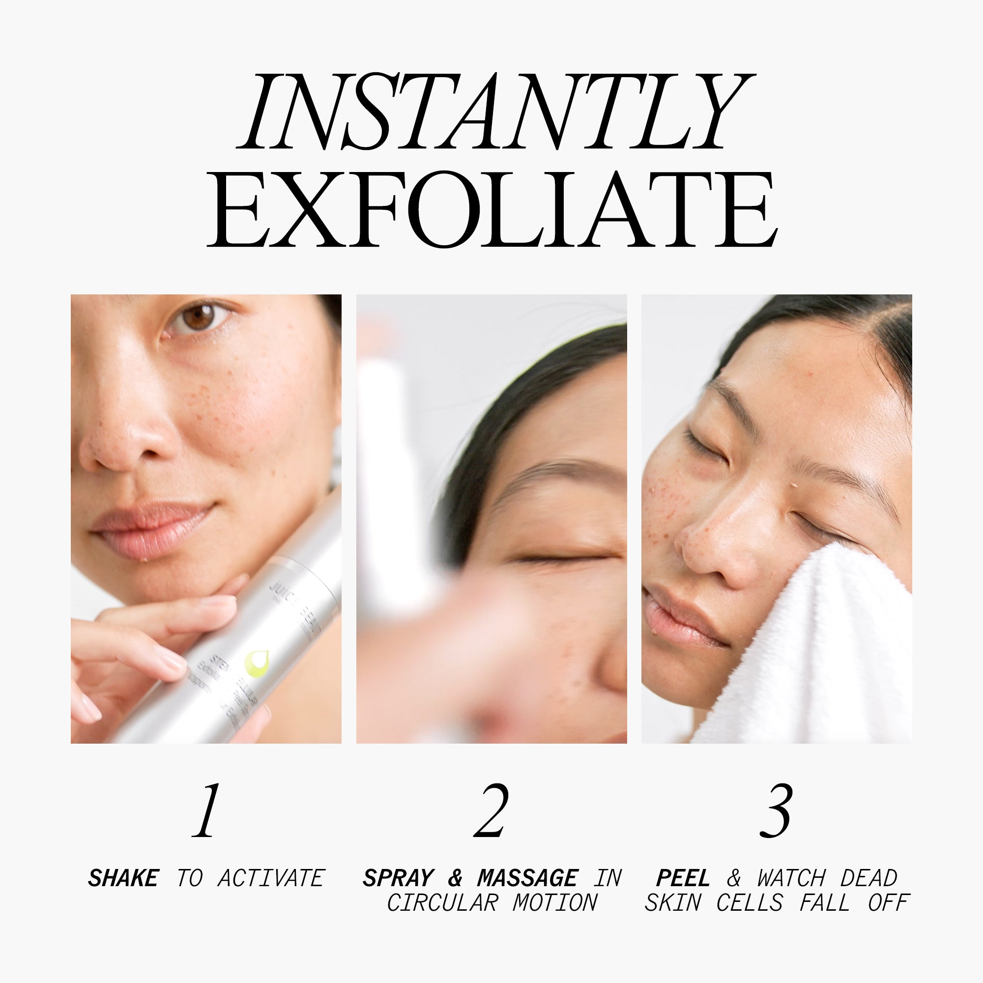 Exfoliating Peel Spray for Face & Body - Gentle Chemical Exfoliator with Glycolic Acid - Perfect for Acne Prone & Sensitive Skin - At-Home Skincare Treatment
