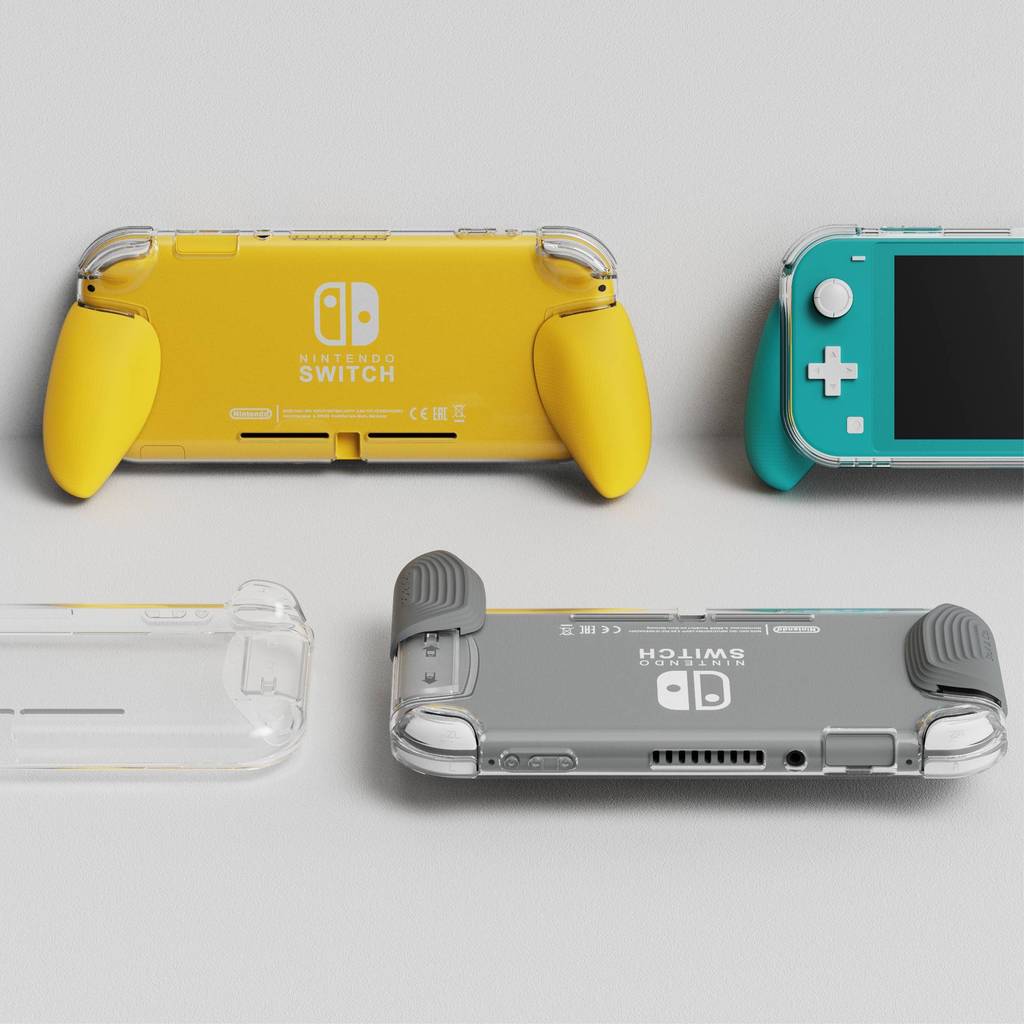 Skull & Co. GripCase Lite for Nintendo Switch Lite - Protective Grip Cover with Ergonomic Design (Cyan & Magenta) | Perfect for Handheld Gaming Comfort & Travel Protection