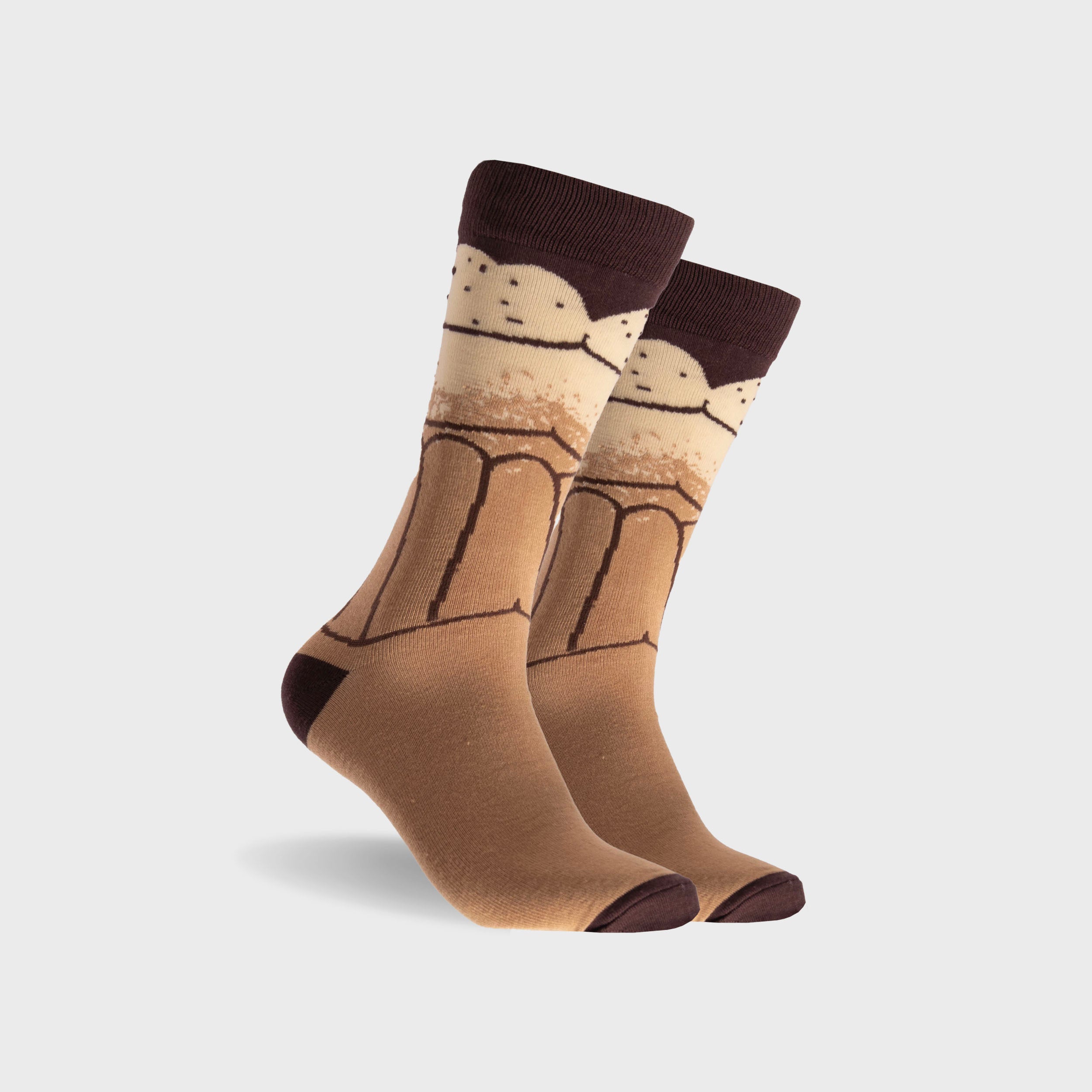 Men's Brown Bamboo Crew Socks - Soft & Breathable Comfort for Everyday Wear - Perfect for Casual, Office & Outdoor Activities