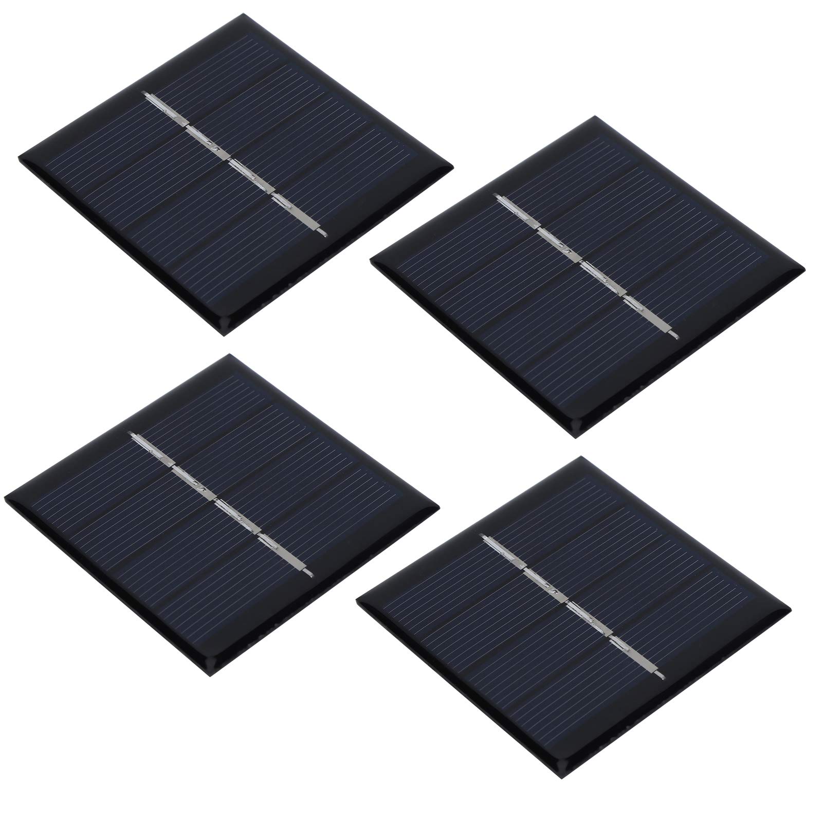 4Pcs 0.45W 2V 58x58mm PET Solar Panel Charger - DIY Solar Charging Board Module for Outdoor, Camping, RV, and Emergency Power Supply - Portable Solar Power Accessories