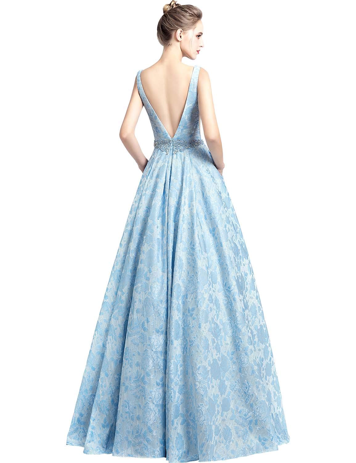 Sarahbridal Women's Prom Evening Dresses 2024 - Elegant Long Beaded Pearls Wedding Party Ball Gowns for Homecoming, Quinceañera & Formal Events
