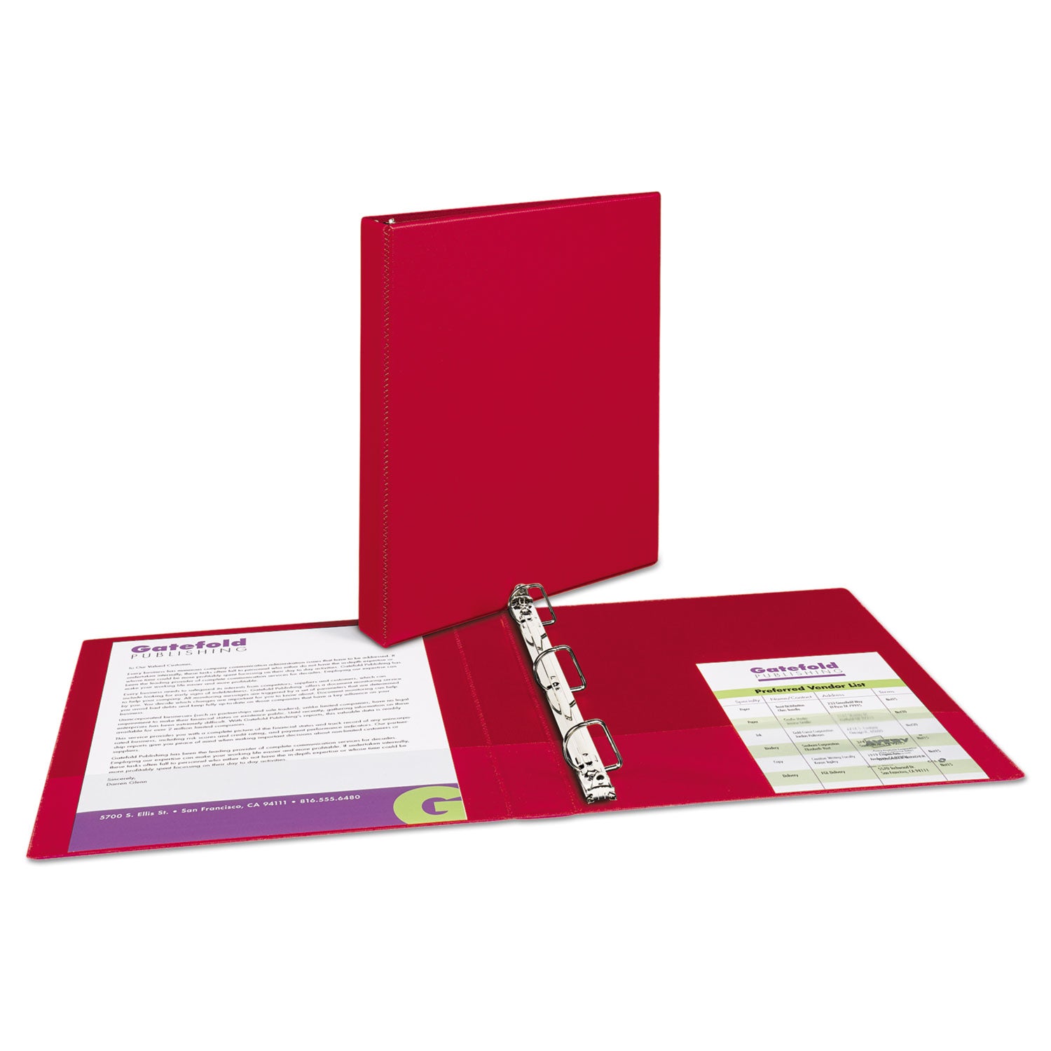 Avery® 3-Ring Durable Non-View Binder with DuraHinge Technology - 1