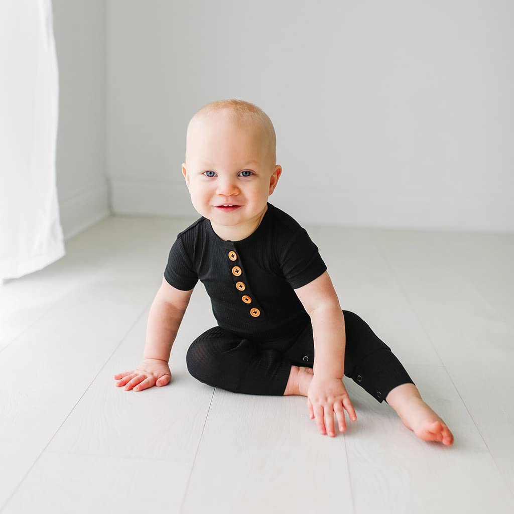 Posh Peanut Baby Rompers Pajamas with Snap Closure - Soft Bamboo Viscose Sleepers for Boys & Girls - Organic Kids One-Piece PJ Set - Perfect for Bedtime & Playtime
