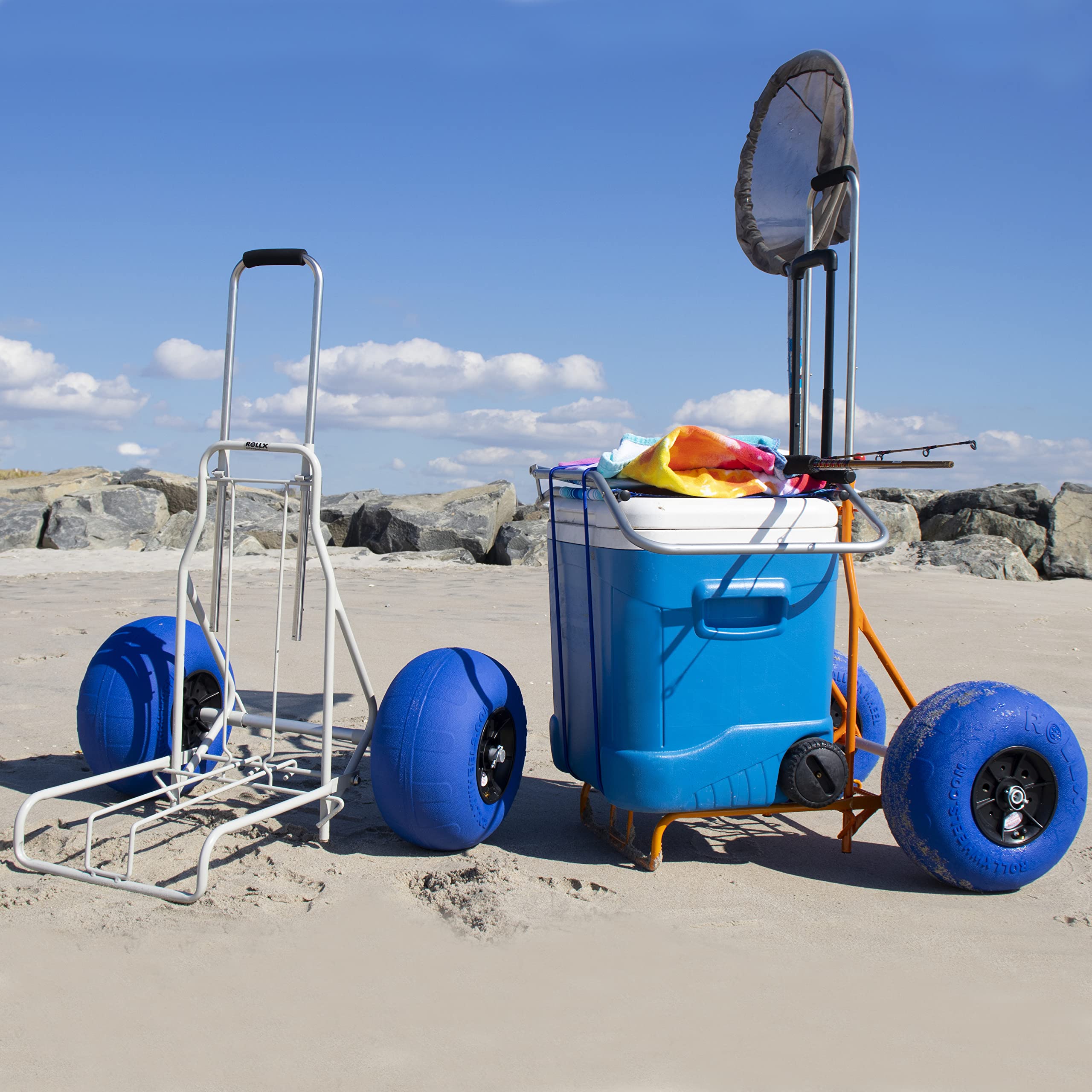 **Heavy-Duty Folding Beach Cart with 13