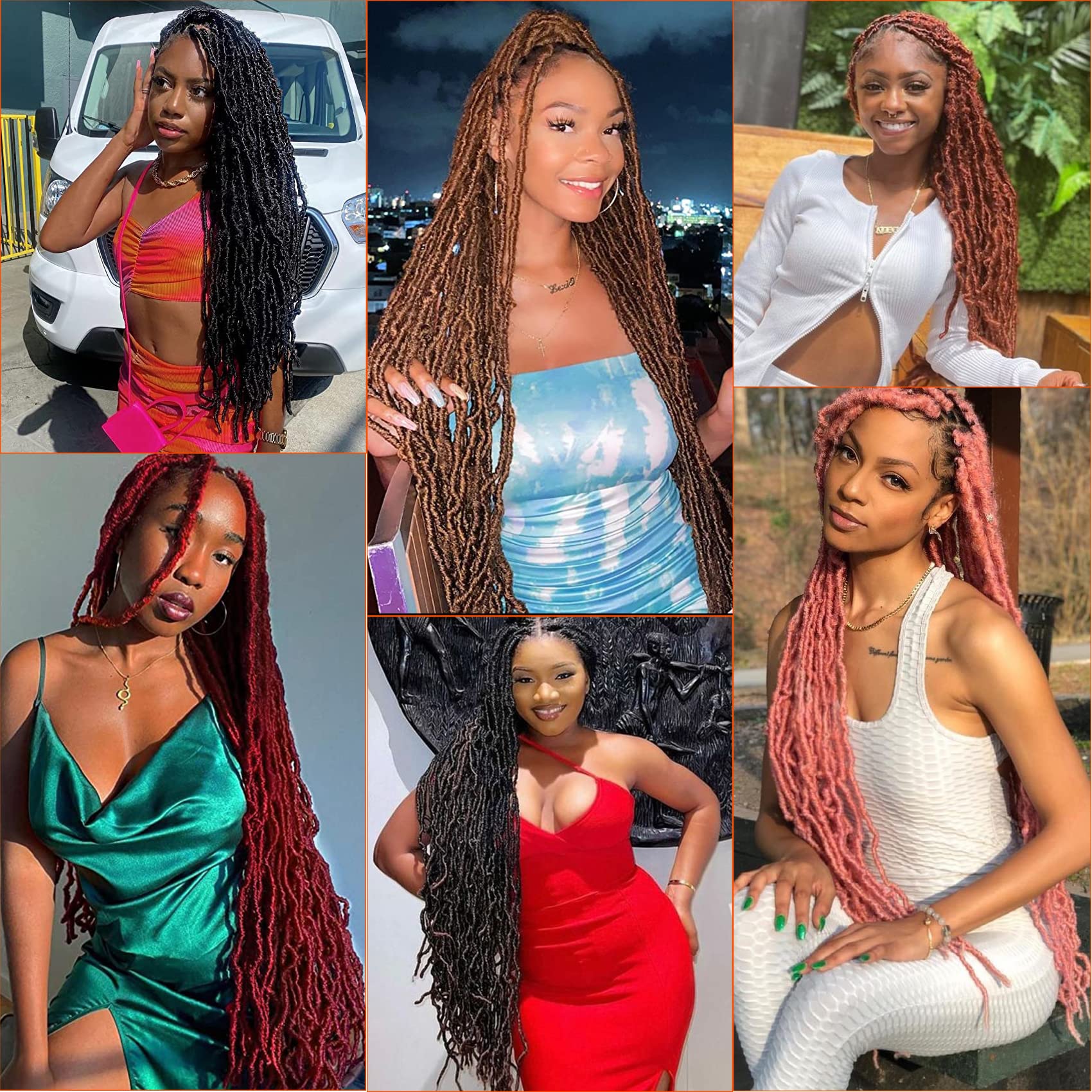 Karida 36 Inch Faux Locs Crochet Hair - Soft Pre-Looped Synthetic Dreadlocks for Black Women (3 Pack) | Perfect for Protective Styles, Braiding & Natural Hair Care