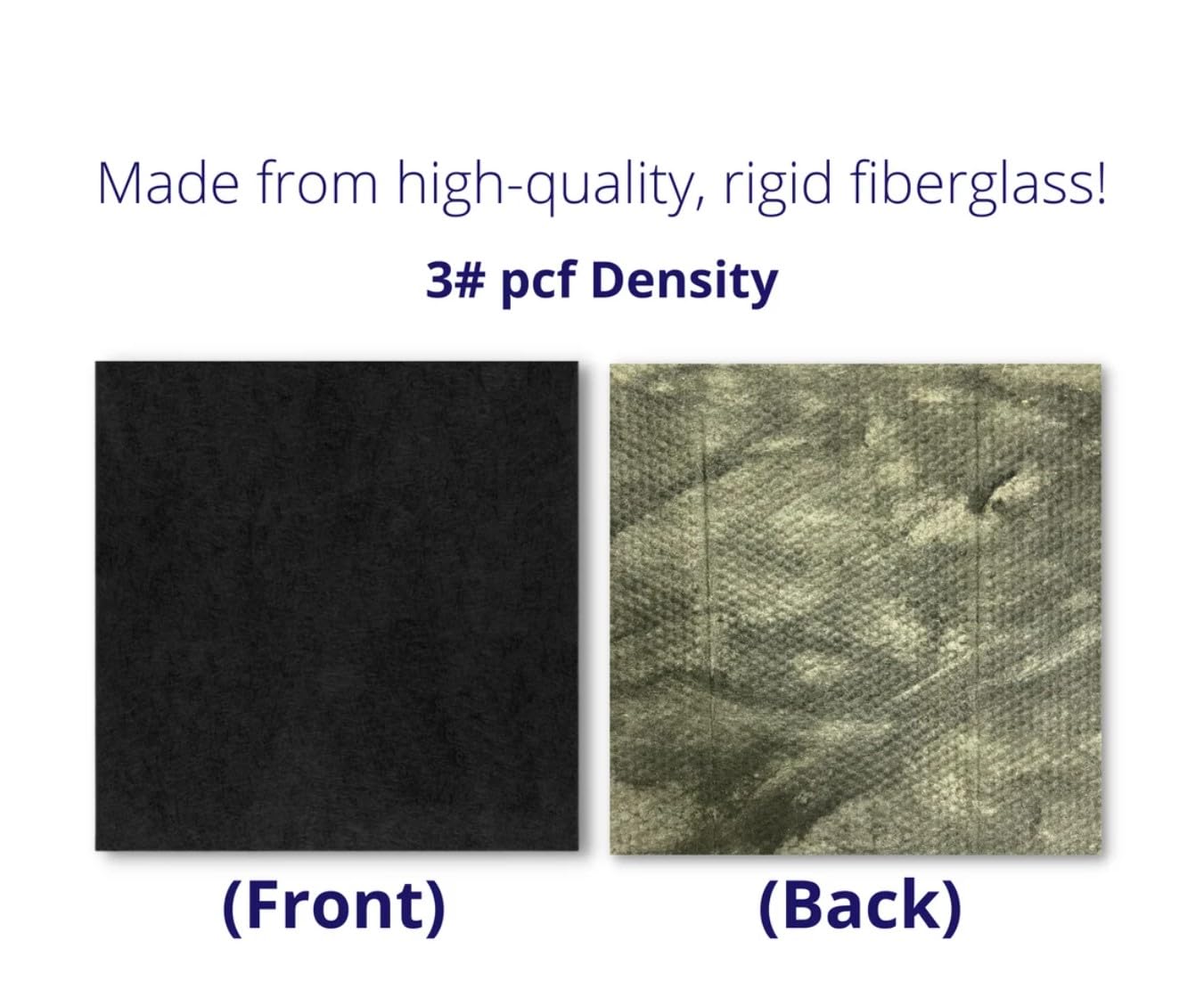 Soundproof Acoustic Ceiling Tiles 24x24 Inches - Black Noise Absorbing Panels for Office, Home Theater & Studio - 2 Inch Thick Drop Ceiling Tiles