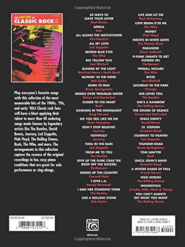 The Giant Book of Classic Rock Sheet Music for Easy Piano - 100+ Popular Songs for Beginners & Intermediate Players - Perfect for Home Practice, Music Lessons & Live Performances