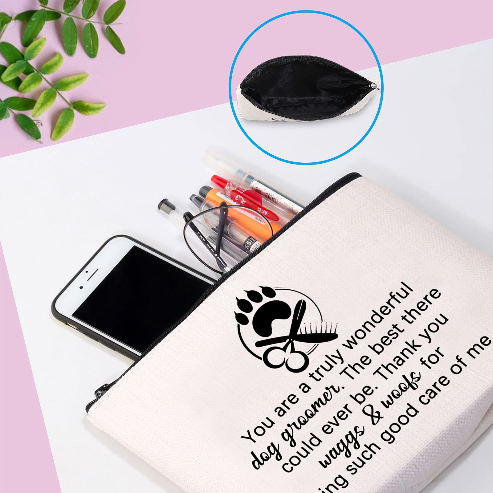 Professional Dog Groomer Makeup Bag - Pet Grooming Gift for Dog Hairdressers & Salon Owners - Waterproof Cosmetic Organizer (Perfect for Dog Shows, Mobile Grooming & Salon Storage)
