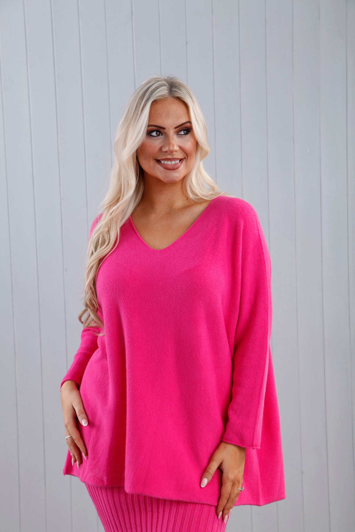 Joanna Jumper Fuchsia - Women's Stylish Knit Sweater for Fall & Winter | Perfect for Office, Casual Outings & Holiday Gatherings