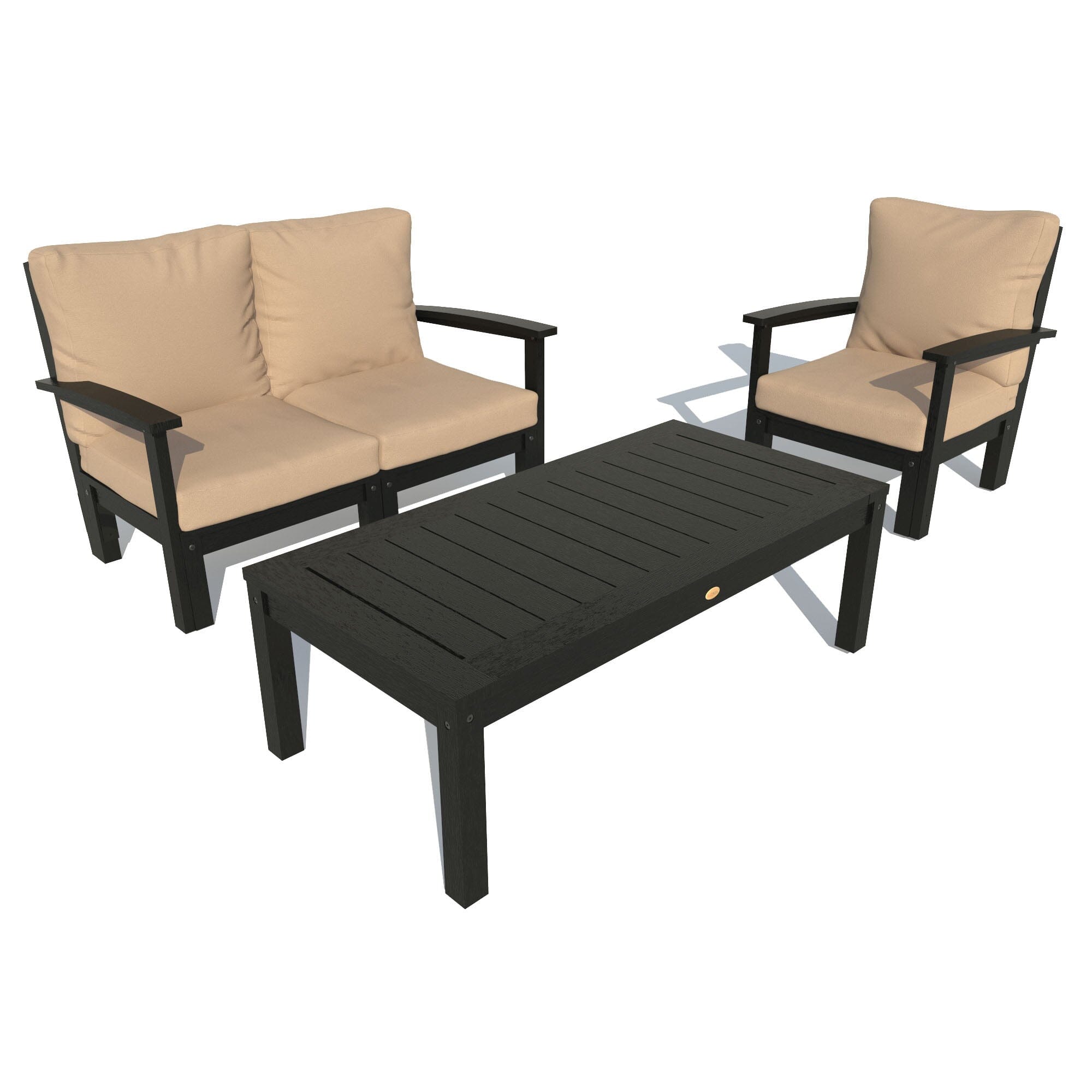 Custom Deep Seating Set - Loveseat, Armchair & Coffee Table for Patio, Garden or Outdoor Conversation Area | Premium Weather-Resistant Furniture